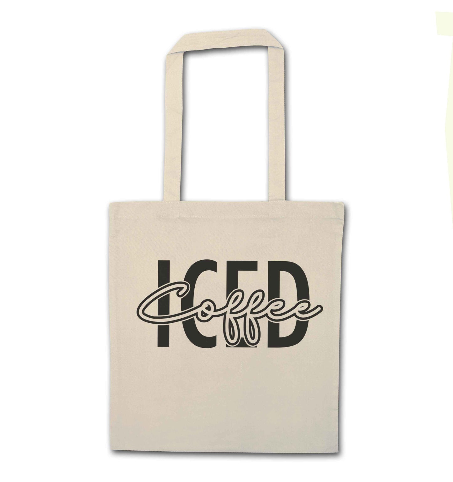 Iced Coffee natural tote bag