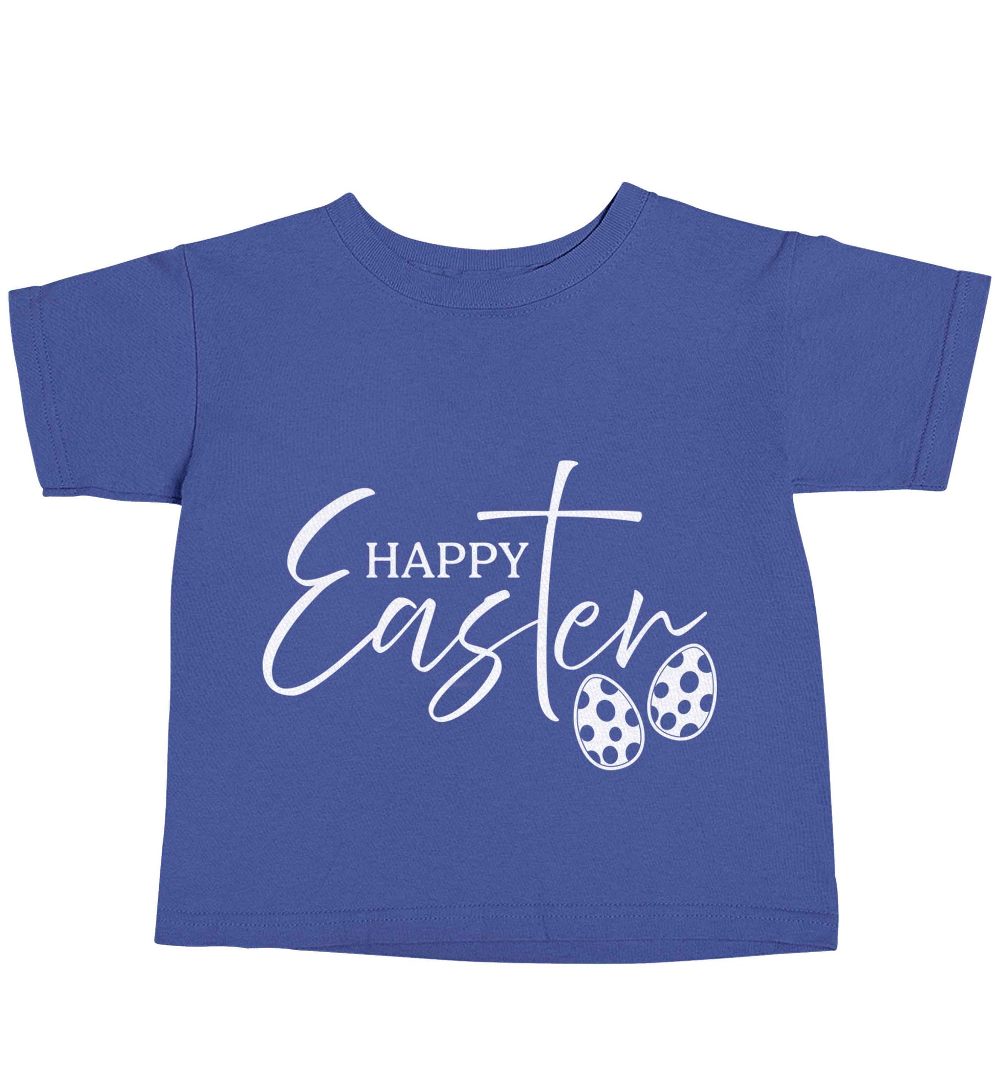 Happy Easter blue baby toddler Tshirt 2 Years