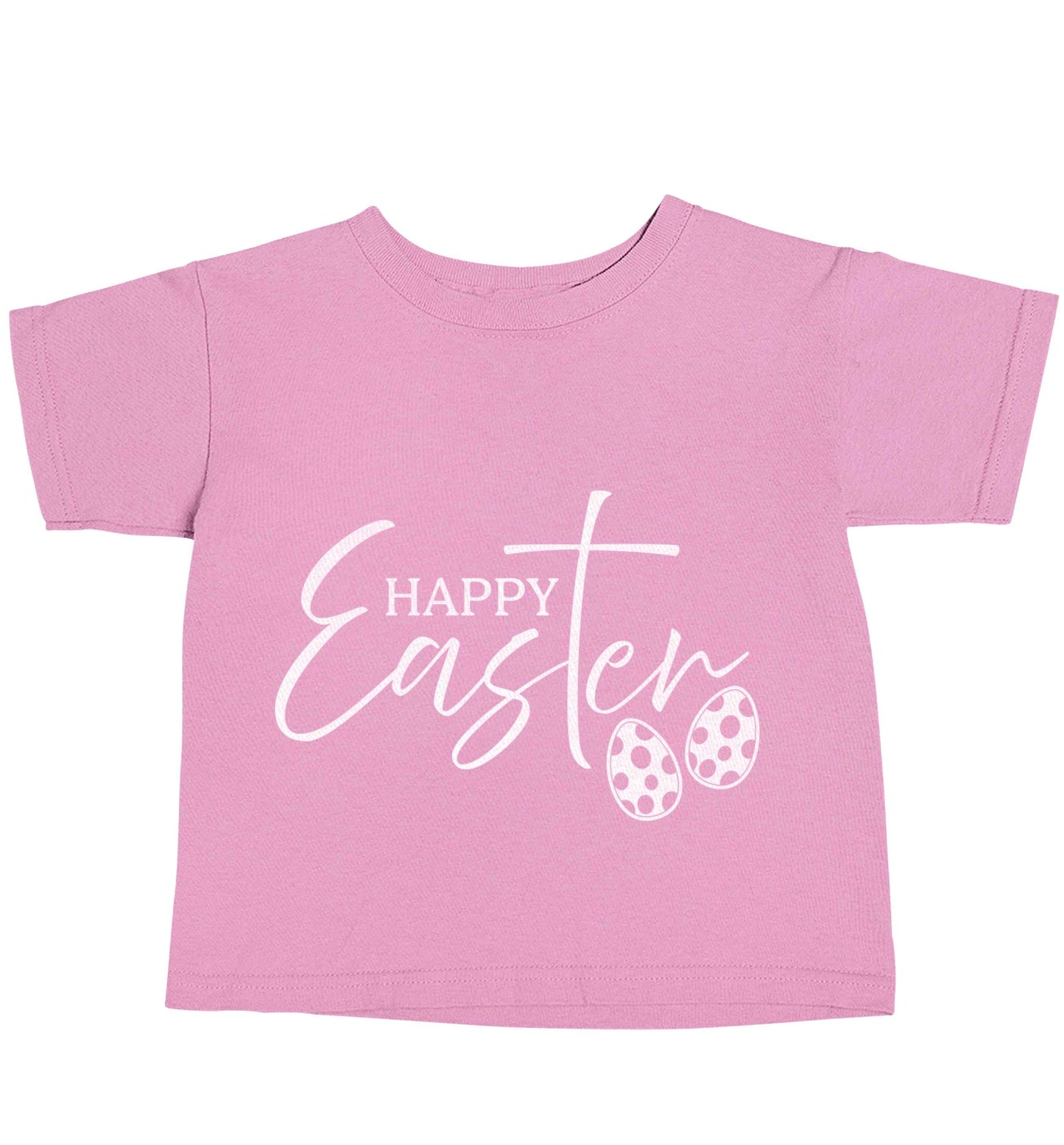Happy Easter light pink baby toddler Tshirt 2 Years