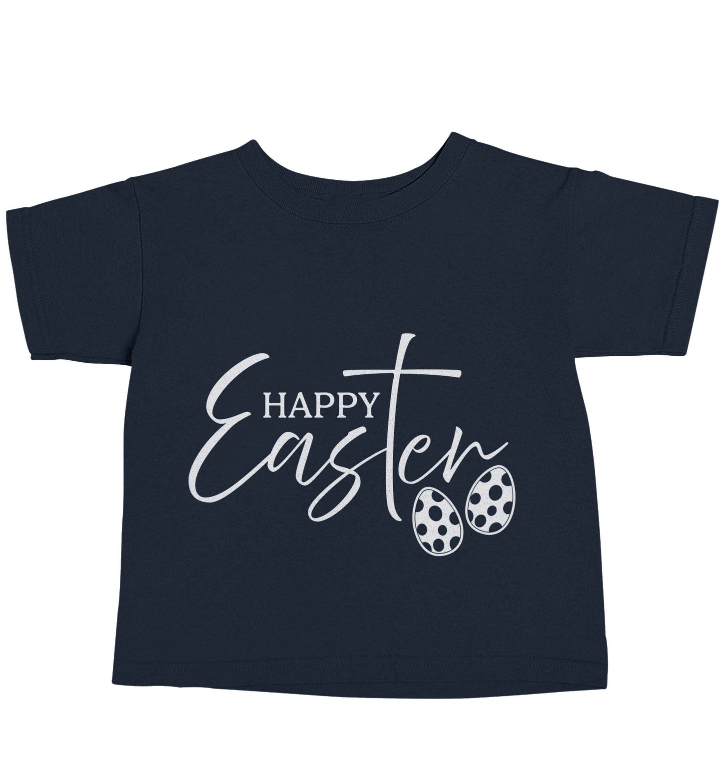 Happy Easter navy baby toddler Tshirt 2 Years
