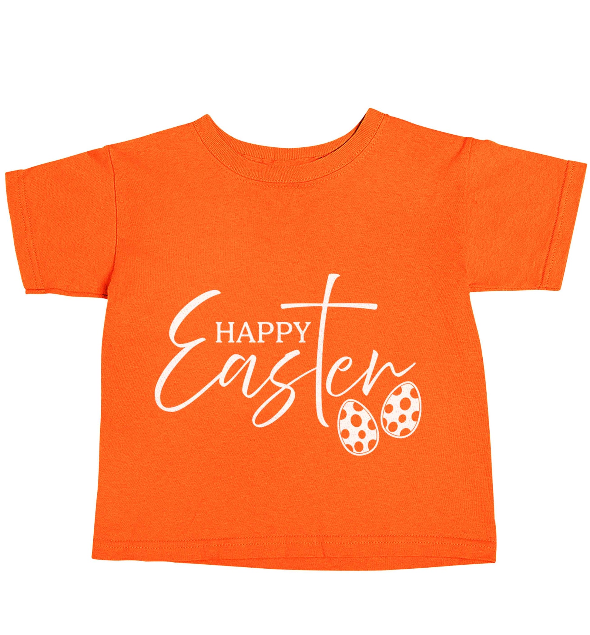 Happy Easter orange baby toddler Tshirt 2 Years