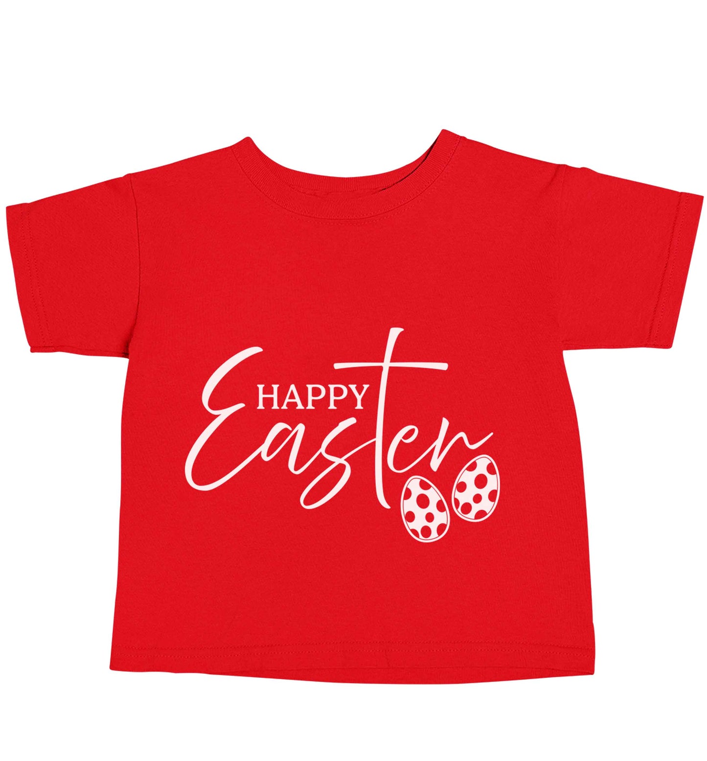Happy Easter red baby toddler Tshirt 2 Years