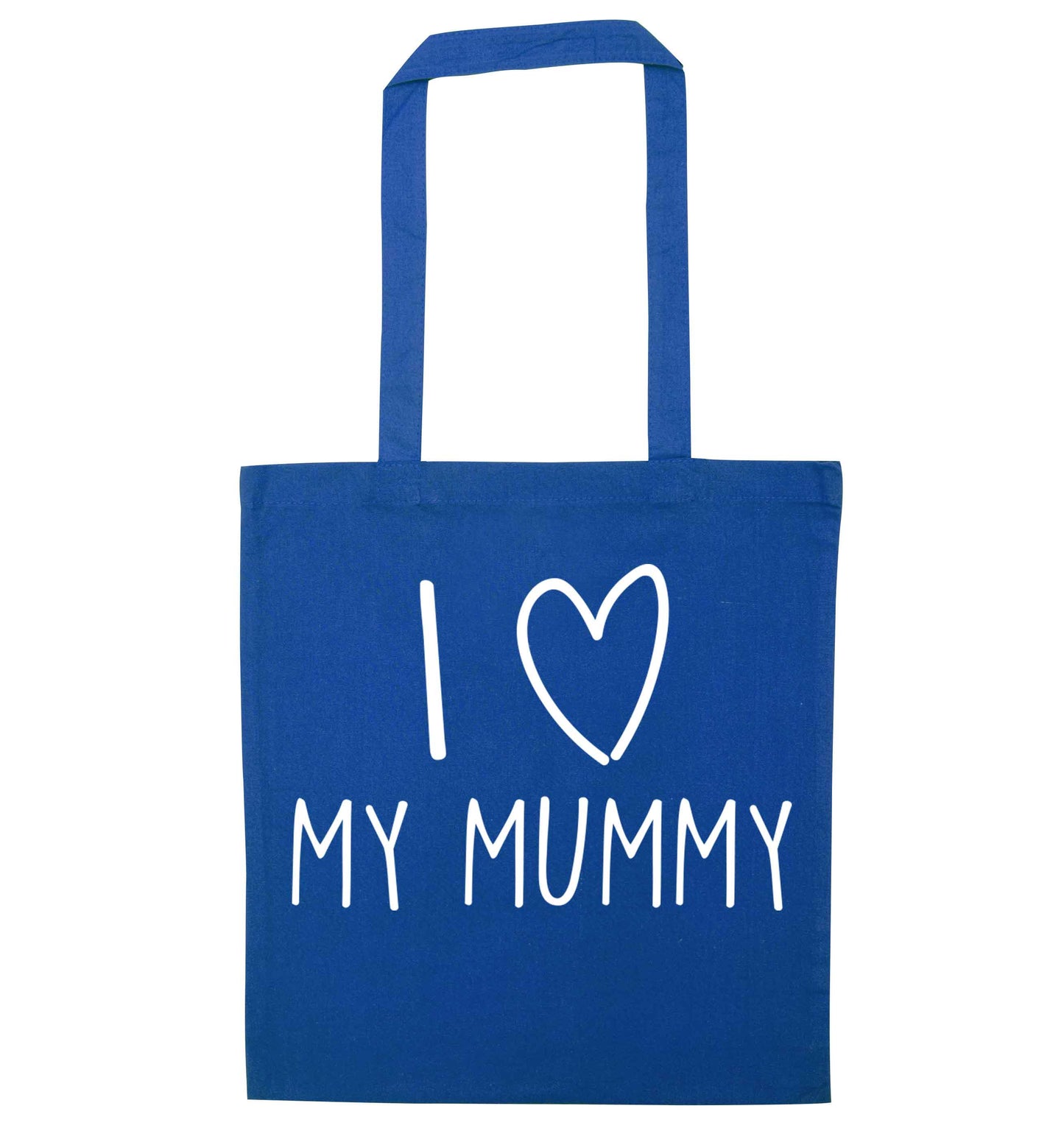 I love my mummy blue tote bag