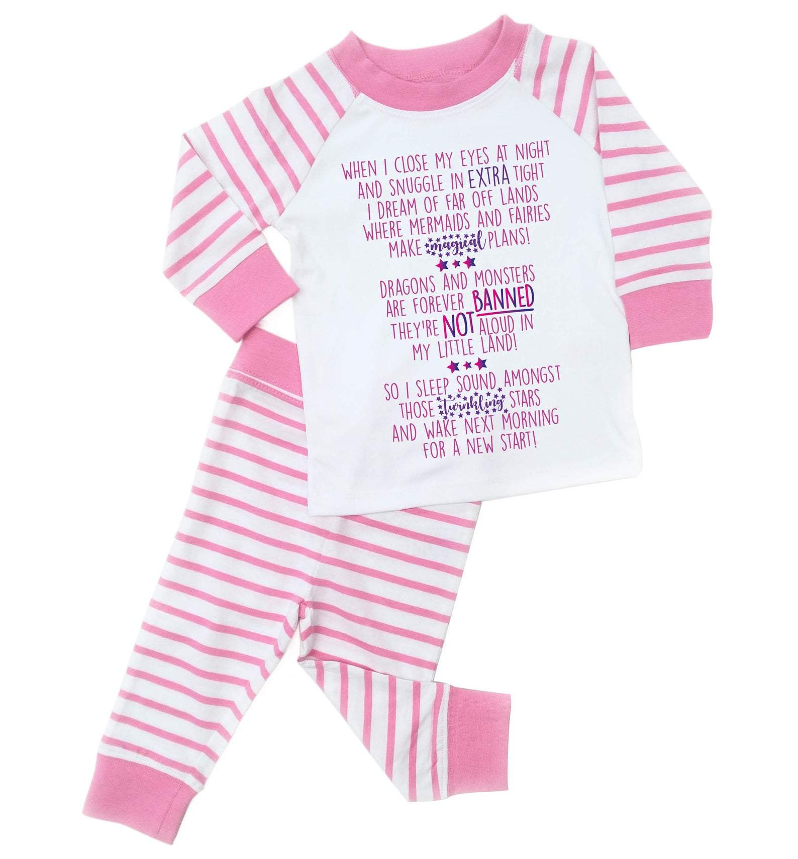 Night time poem fairies, magic and more! Toddler pyjamas Flox