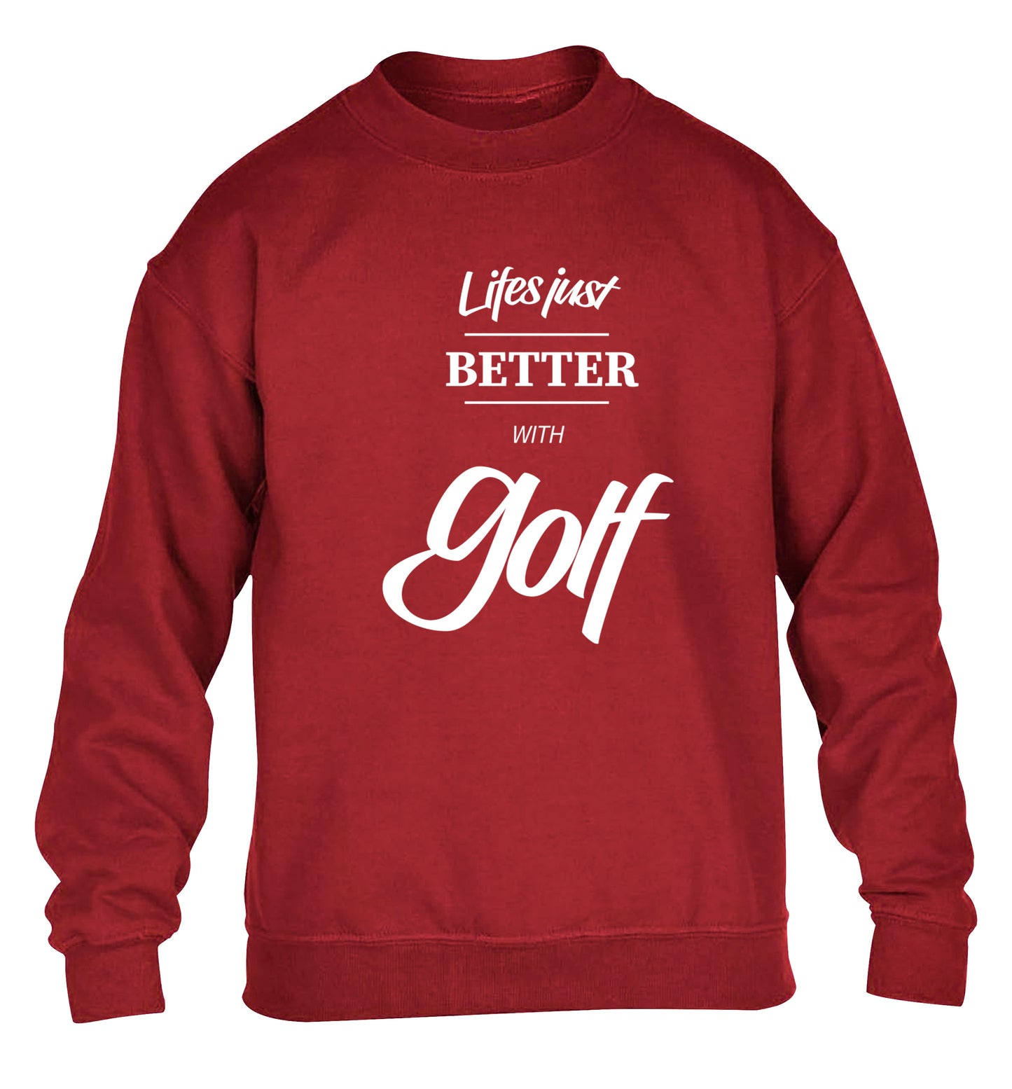 Life is better with golf children's grey sweater 12-13 Years