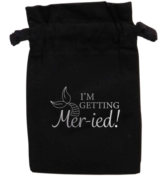 I'm getting mer-ied! Metallic silver | XS - L | Pouch / Drawstring bag / Sack | Organic Cotton | Bulk discounts available!