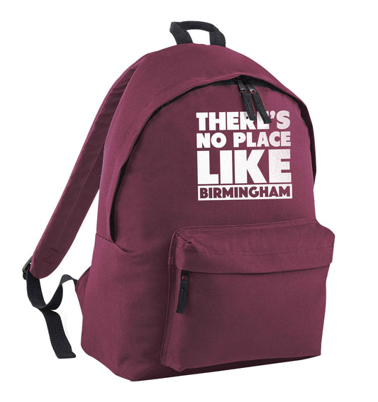 There's no place like Birmingham maroon children's backpack