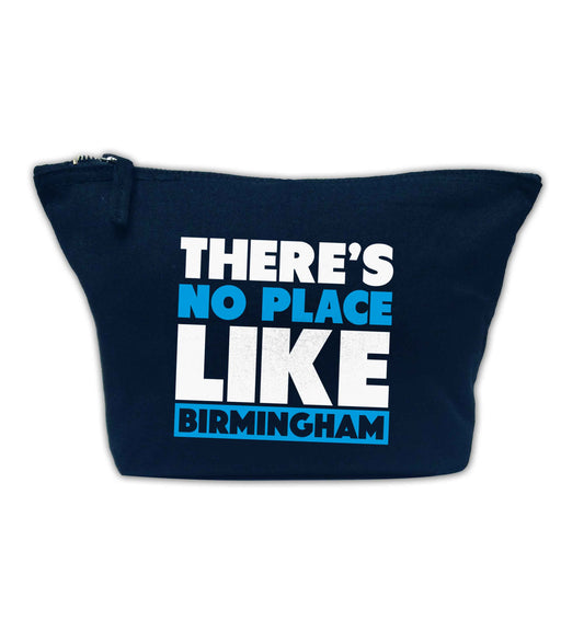 There's no place like Birmingham navy makeup bag