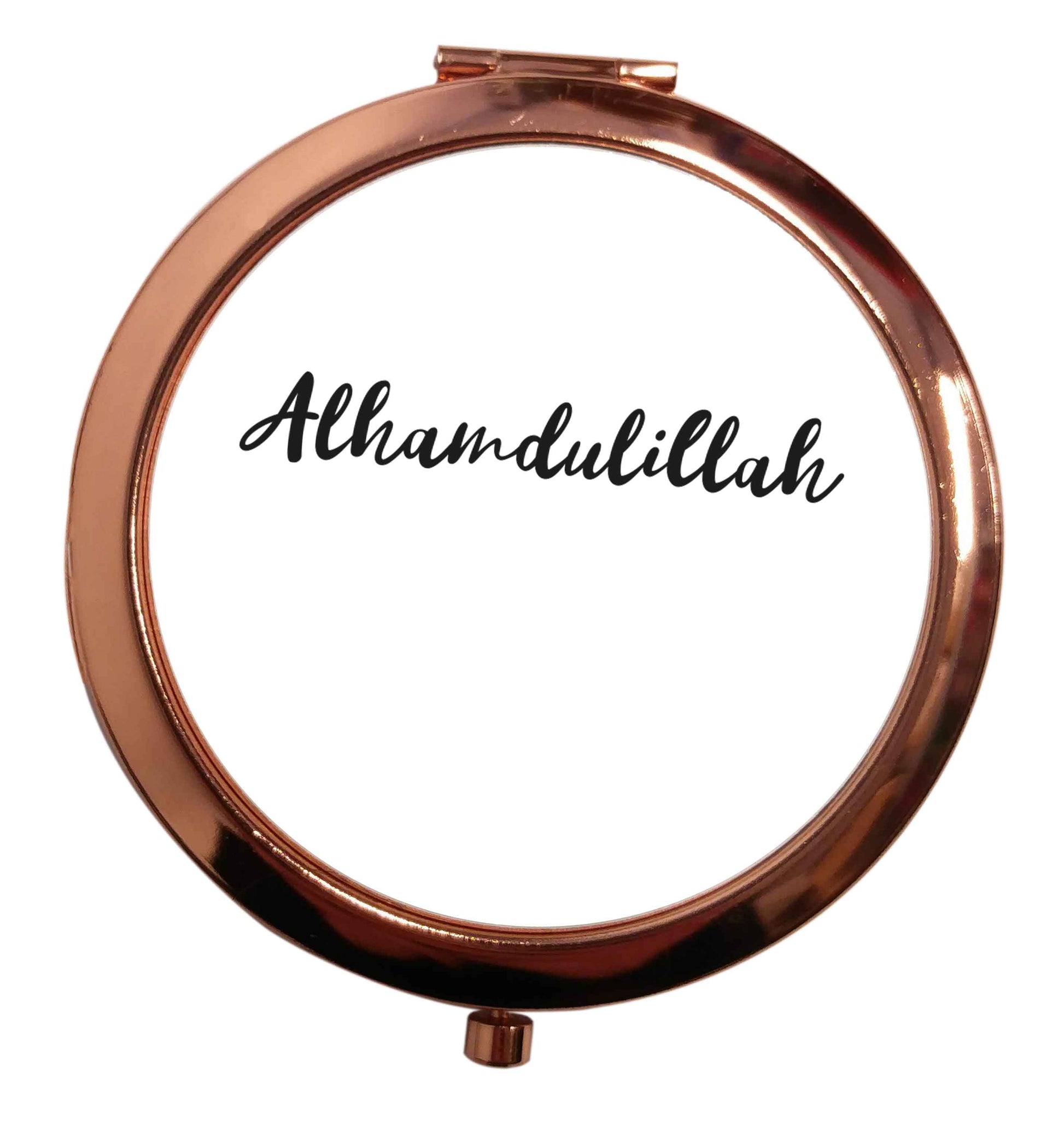 alhamdulillah rose gold circle pocket mirror