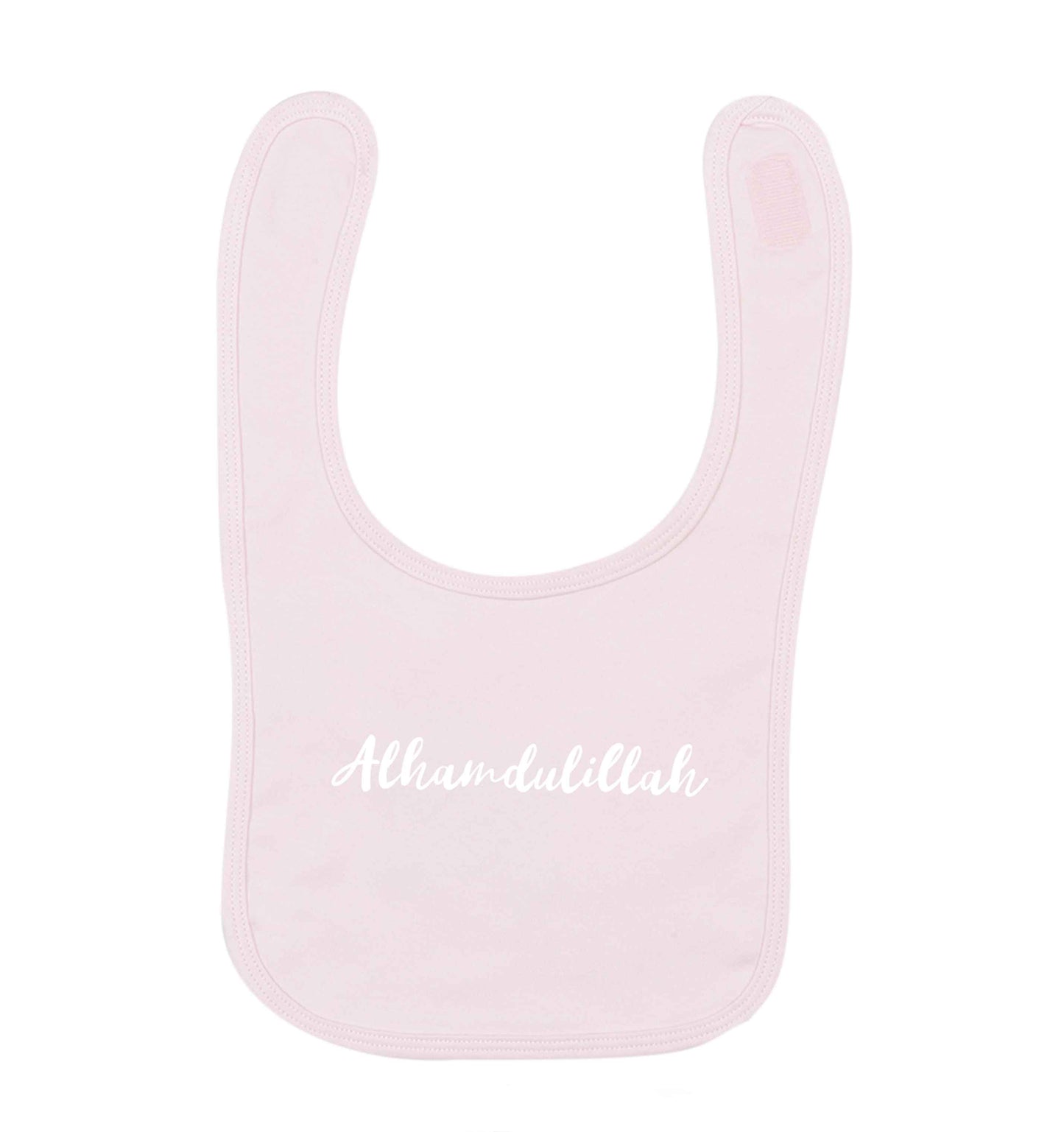 alhamdulillah pale pink baby bib