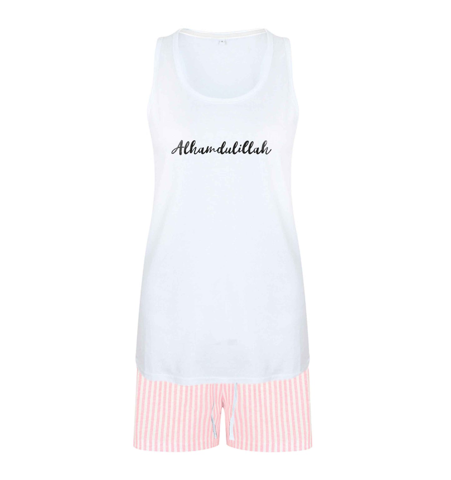 alhamdulillah size XL women's pyjama shorts set in pink 