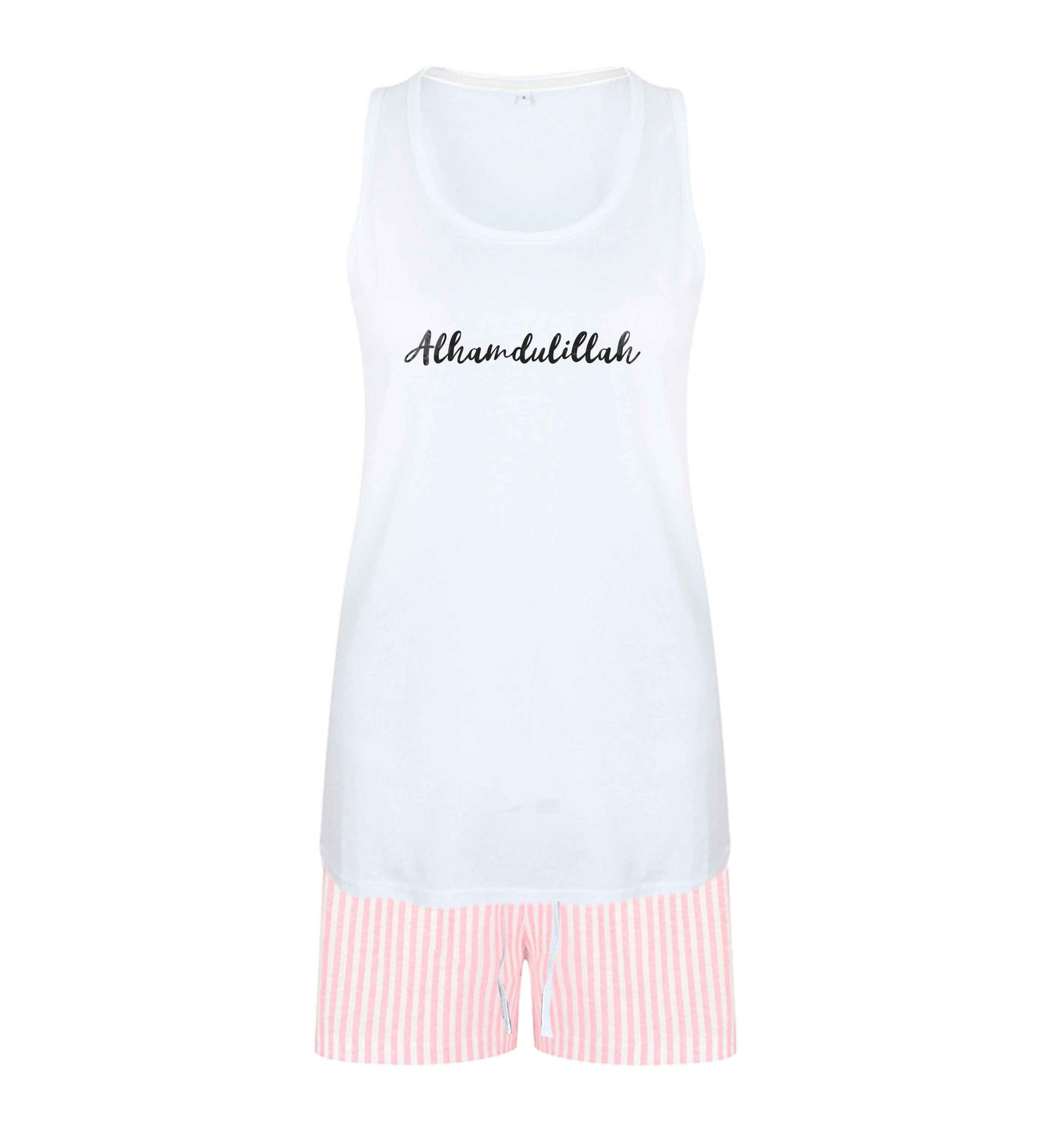 alhamdulillah size XL women's pyjama shorts set in pink 