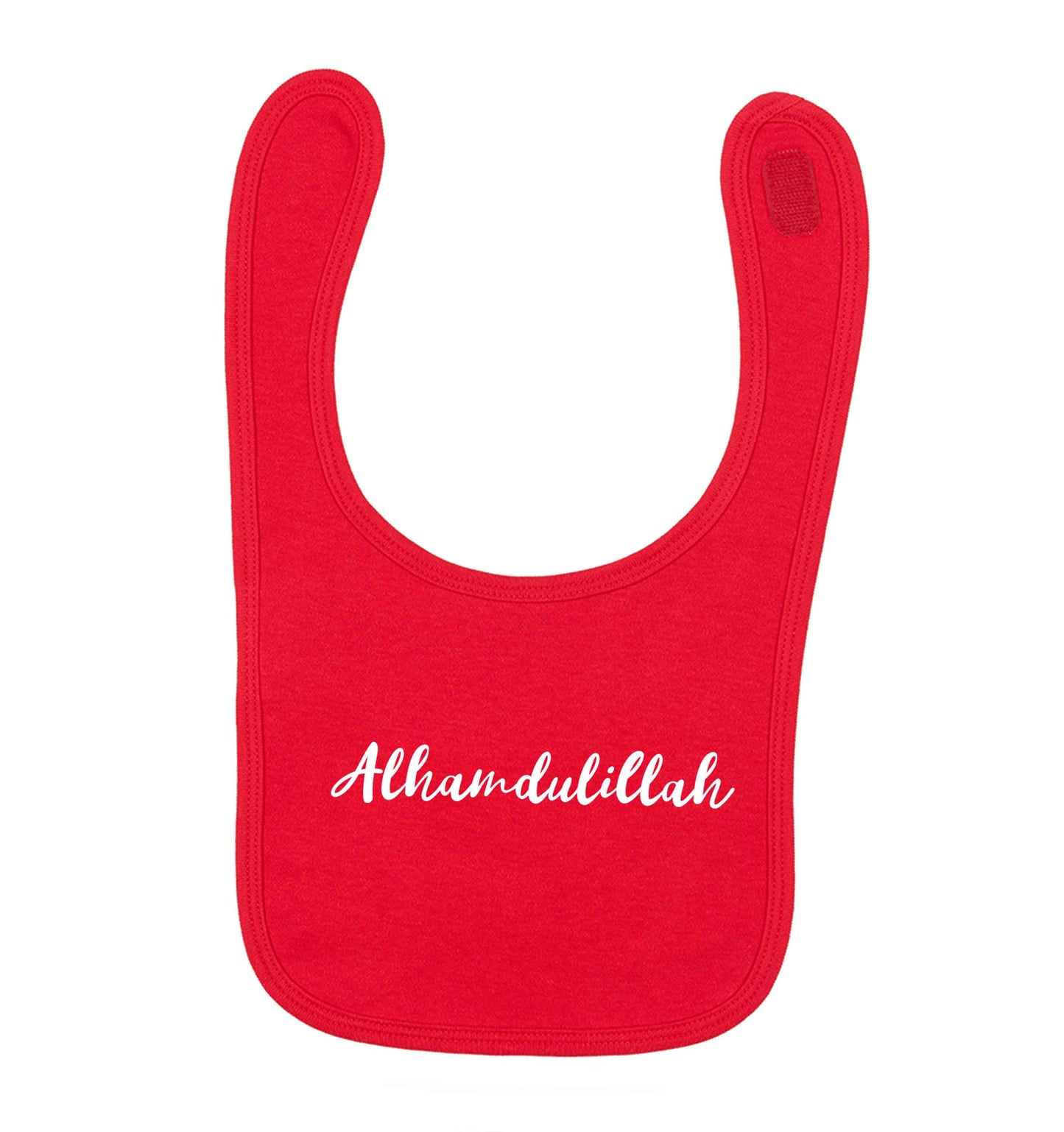 alhamdulillah red baby bib