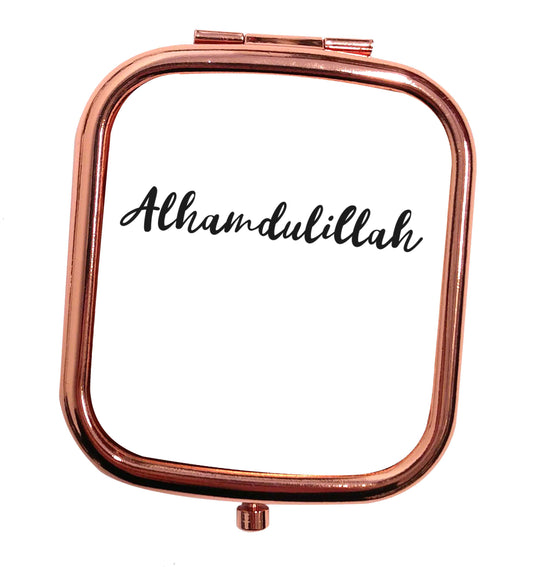 alhamdulillah rose gold square pocket mirror