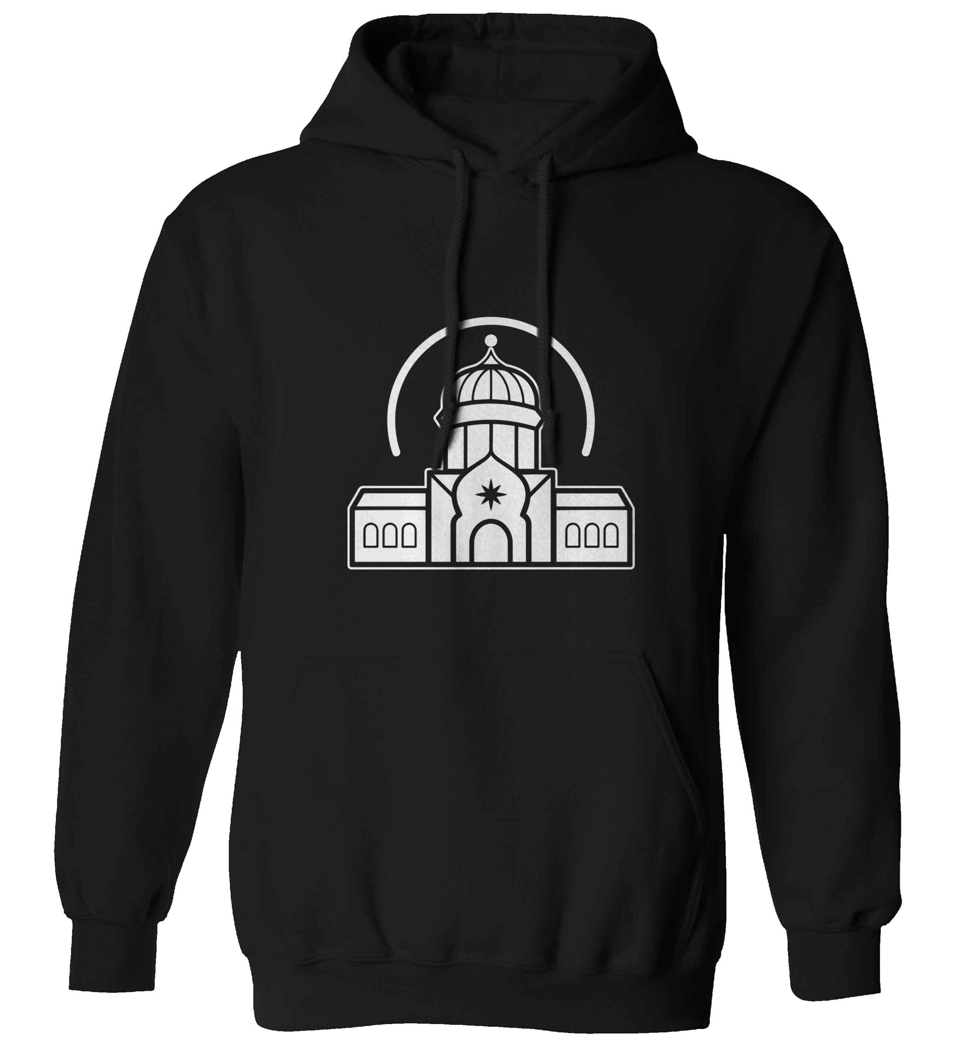 mosque masjid adults unisex black hoodie 2XL