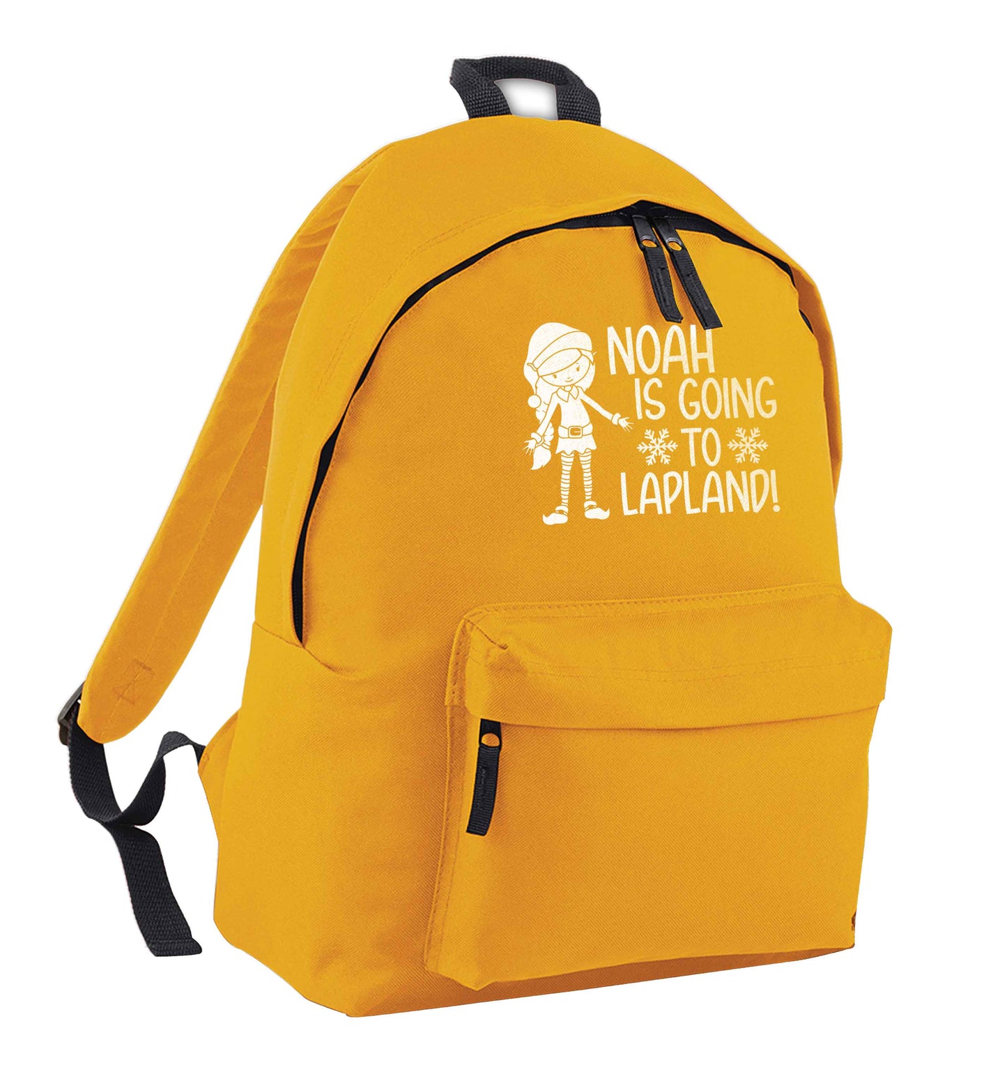 Any name here - is going to Lapland personalised elf | Adults backpack