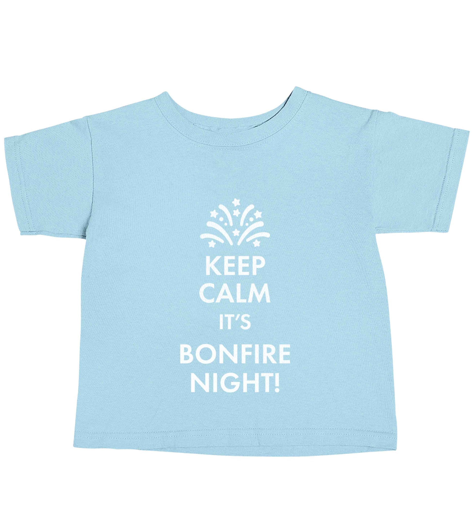 Keep calm its bonfire night light blue baby toddler Tshirt 2 Years