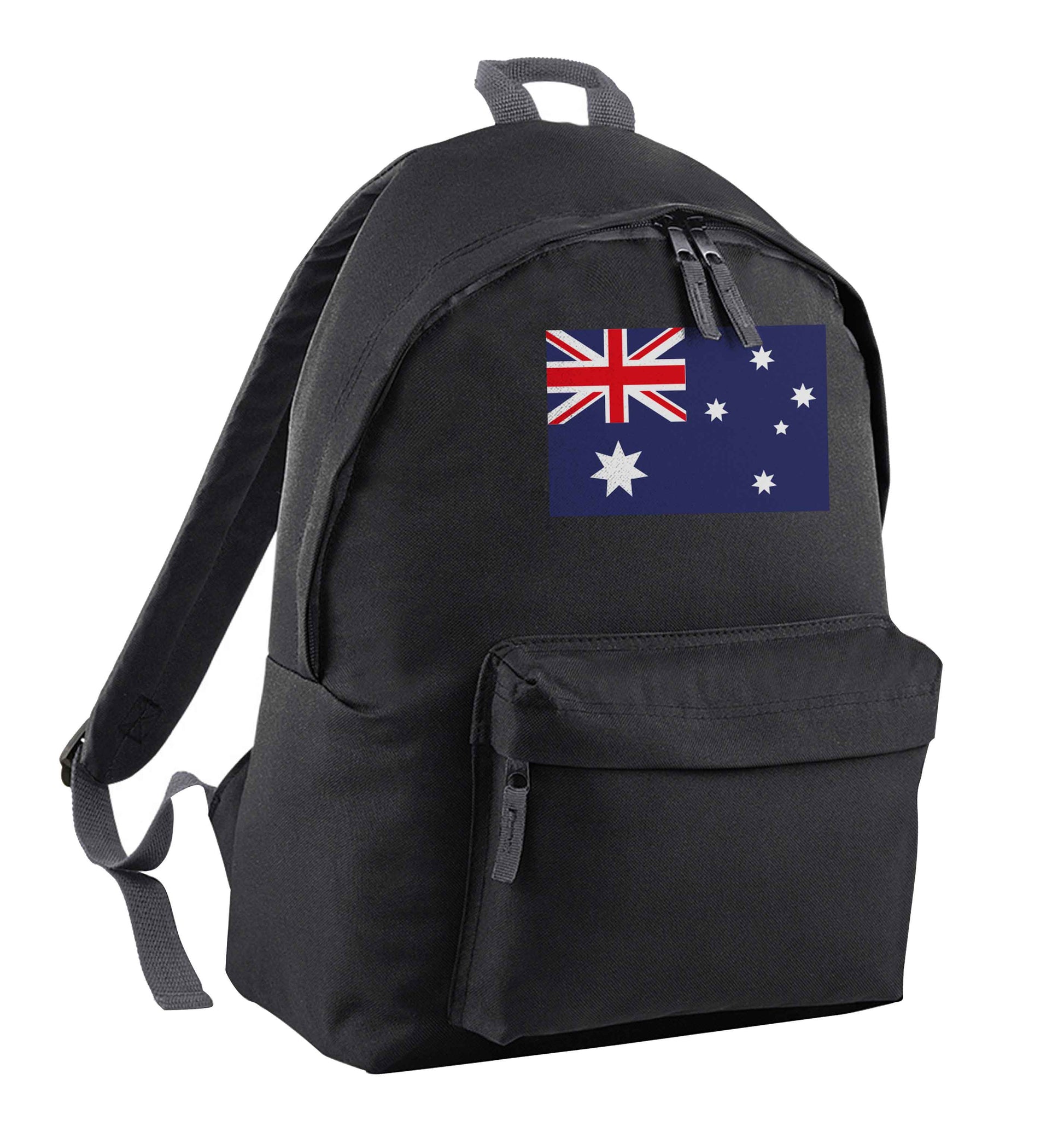 Australian Flag black children's backpack