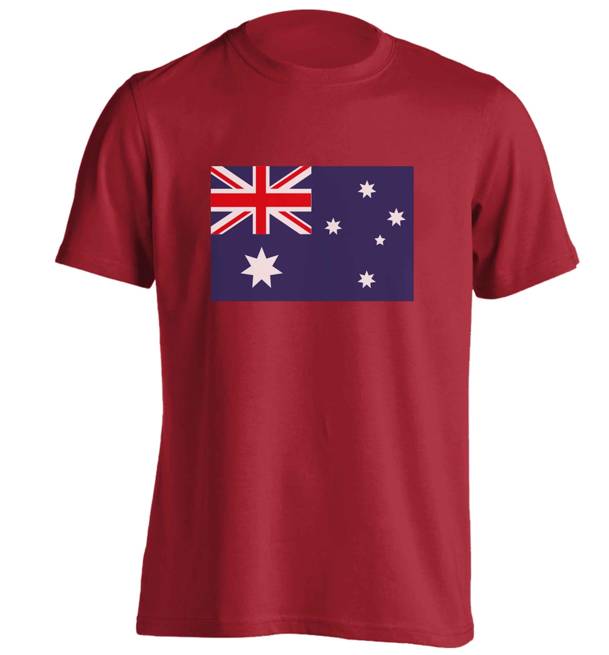 Australian Flag adults unisex red Tshirt 2XL