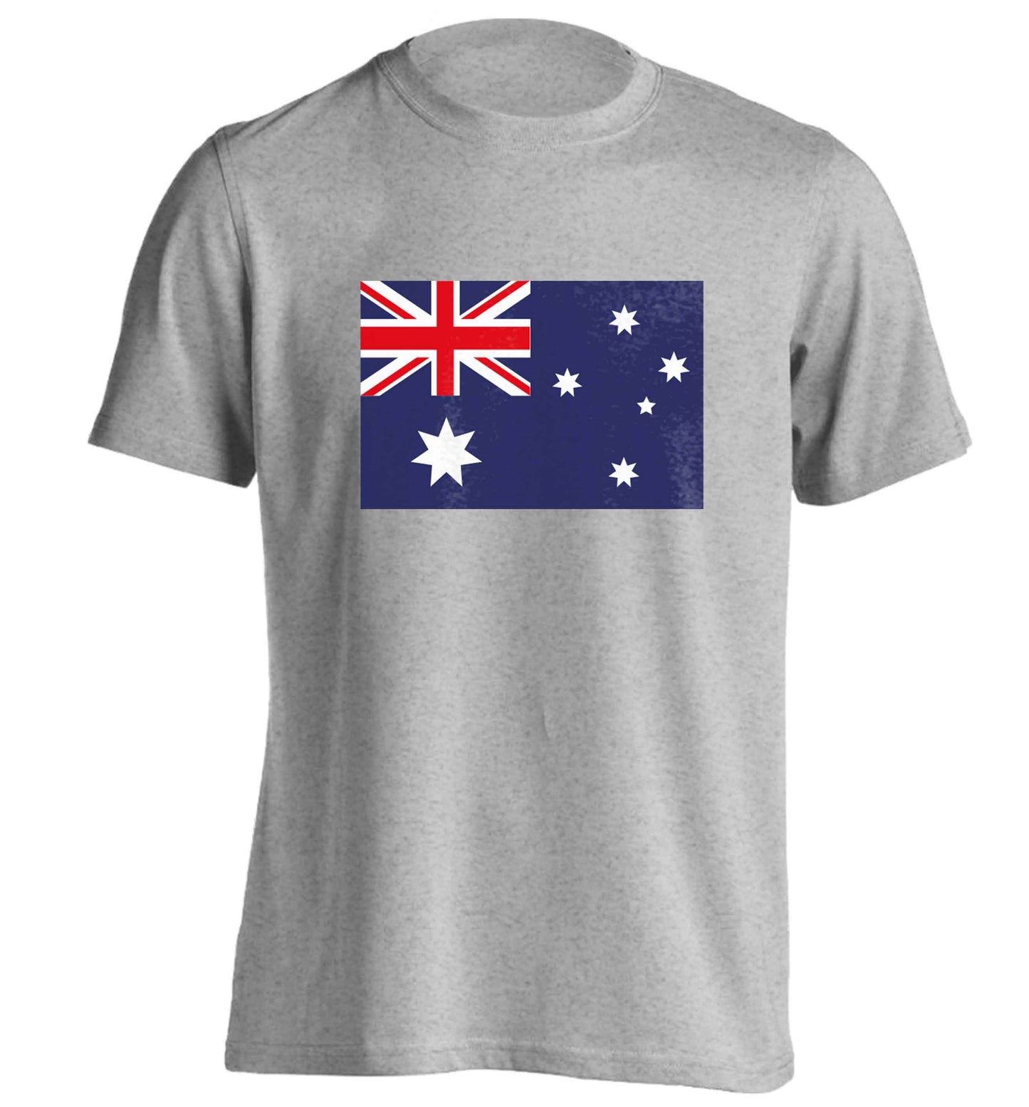 Australian Flag adults unisex grey Tshirt 2XL