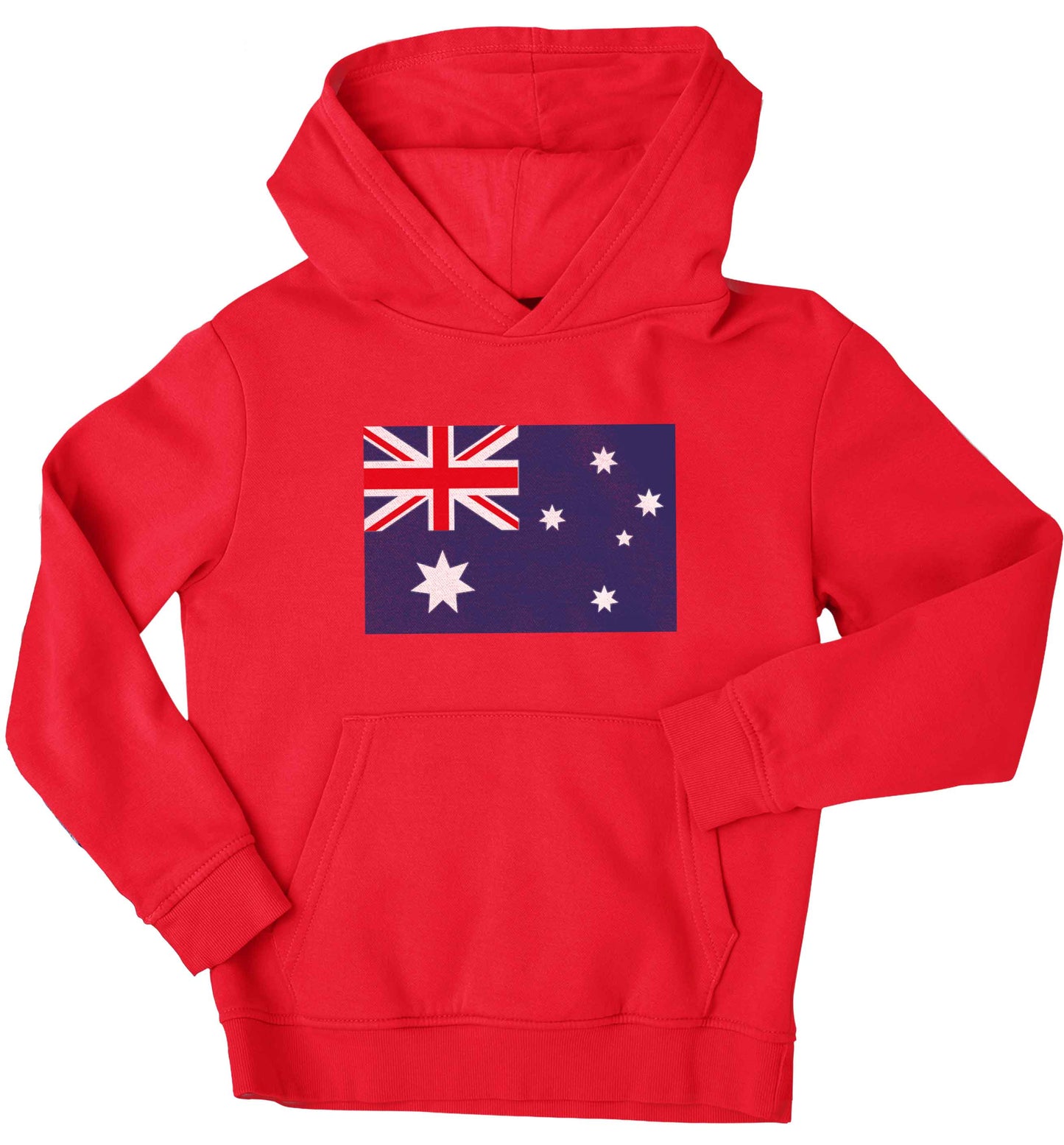 Australian Flag children's red hoodie 12-13 Years