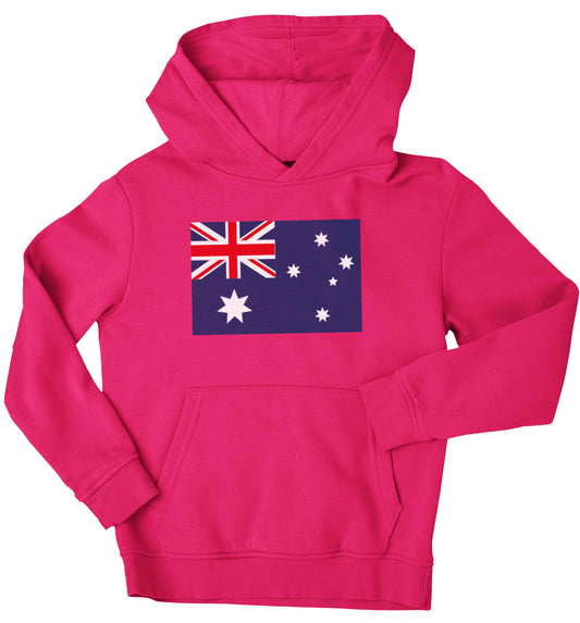 Australian Flag children's pink hoodie 12-13 Years