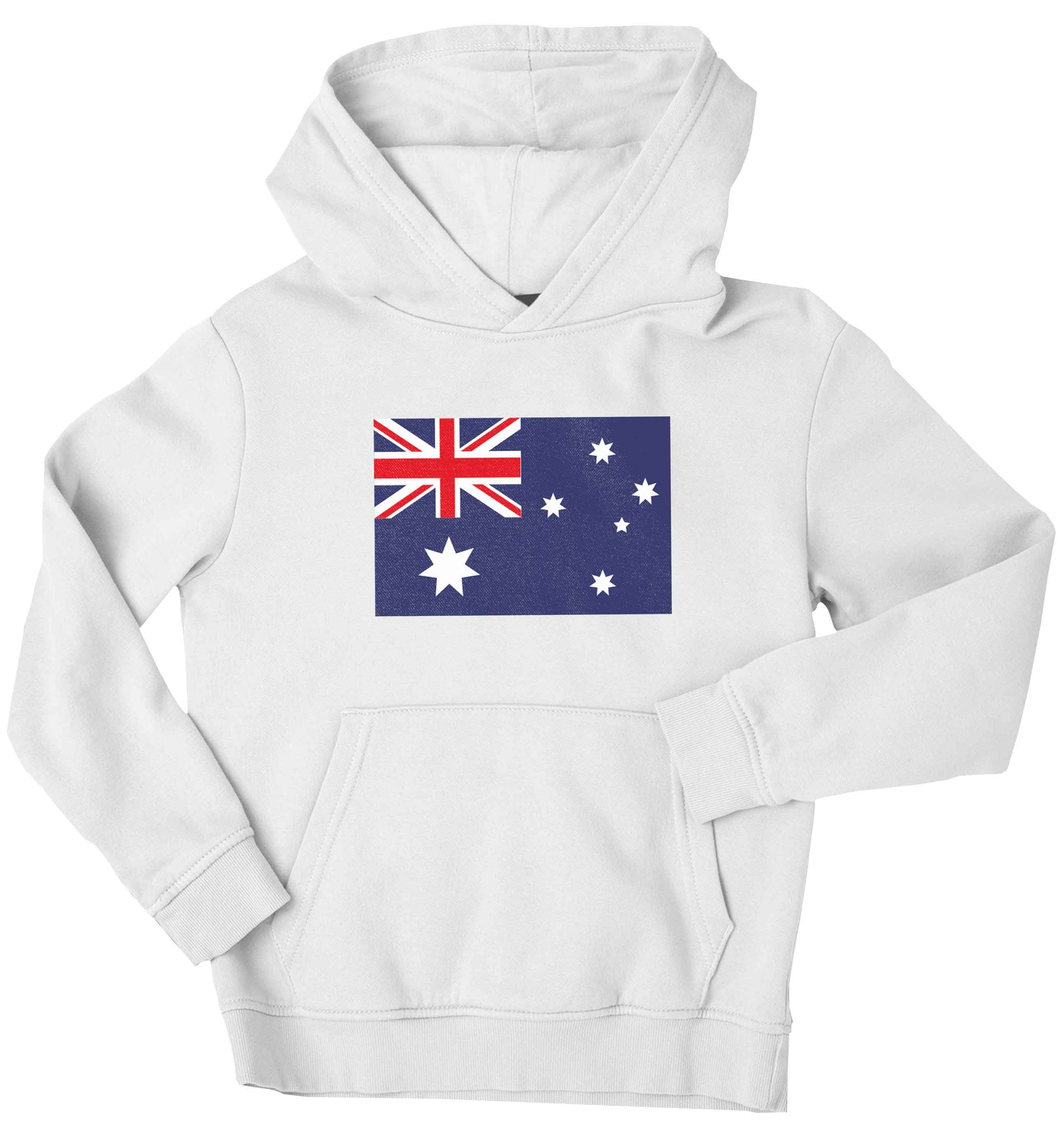 Australian Flag children's white hoodie 12-13 Years