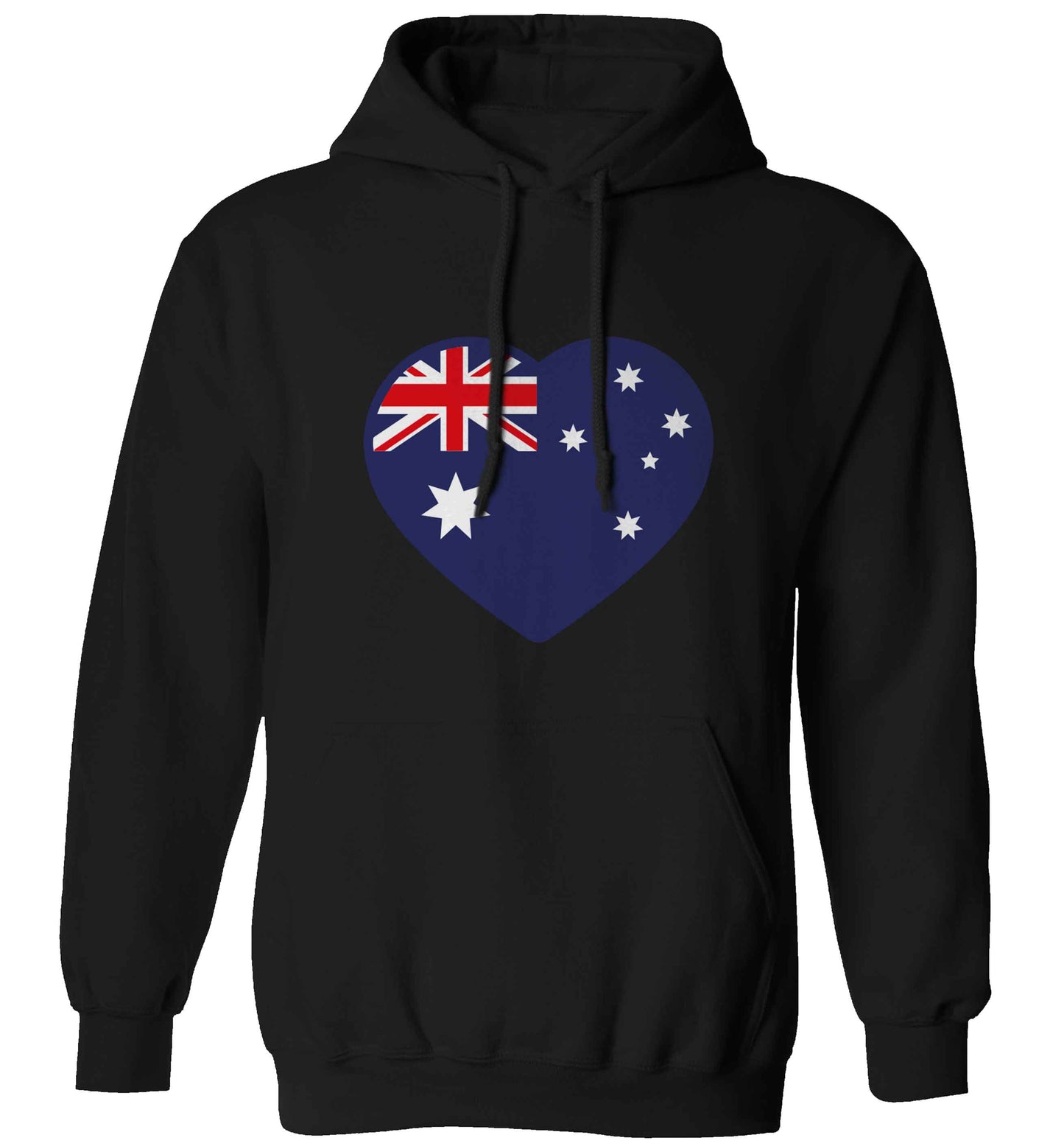 Australian Heart adults unisex black hoodie 2XL