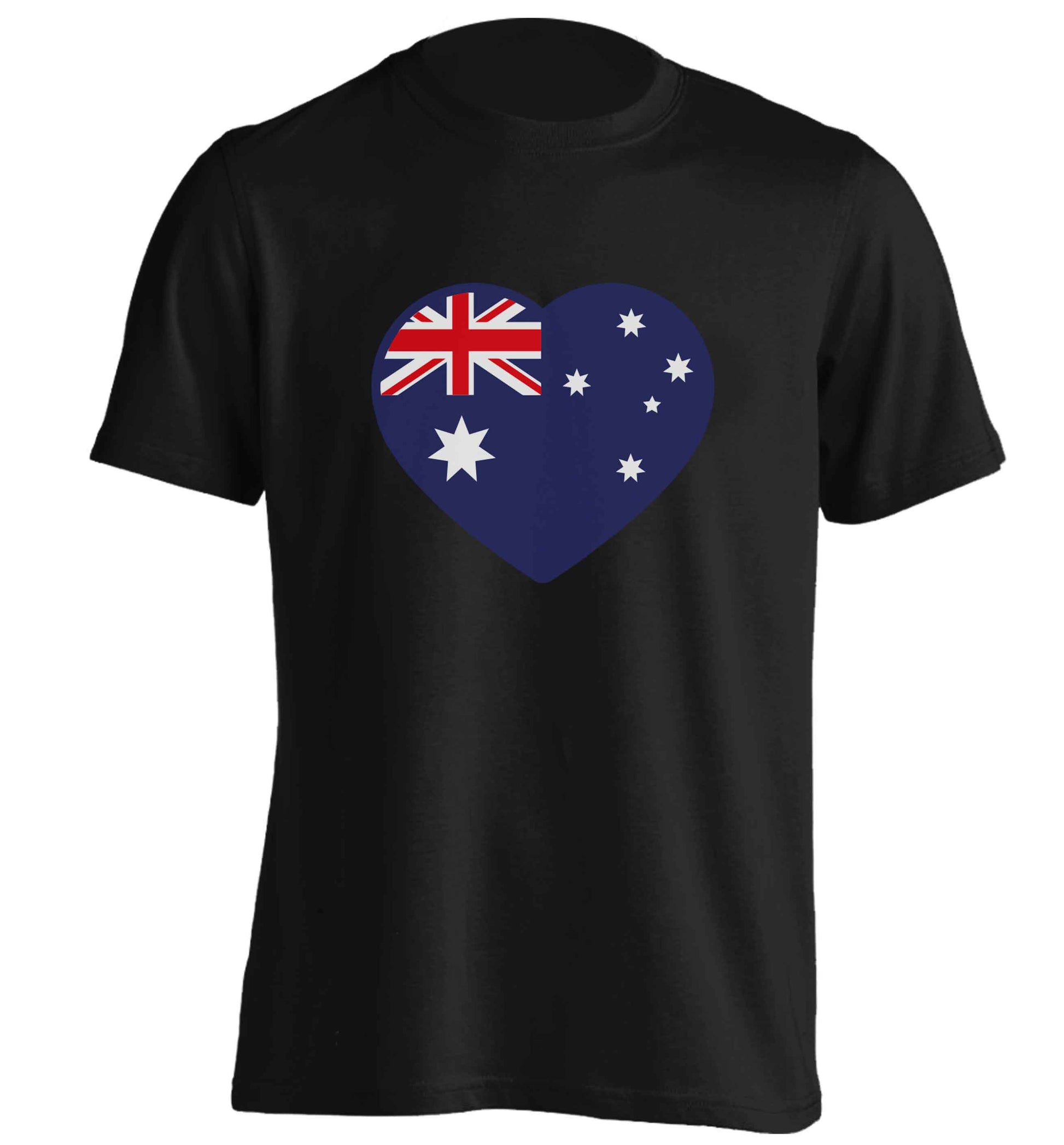Australian Heart adults unisex black Tshirt 2XL