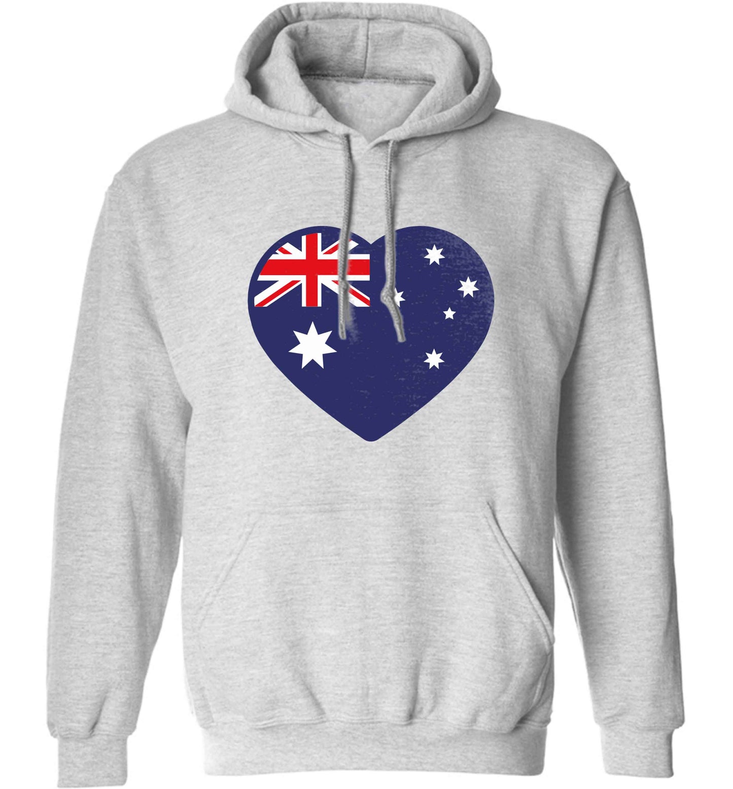 Australian Heart adults unisex grey hoodie 2XL