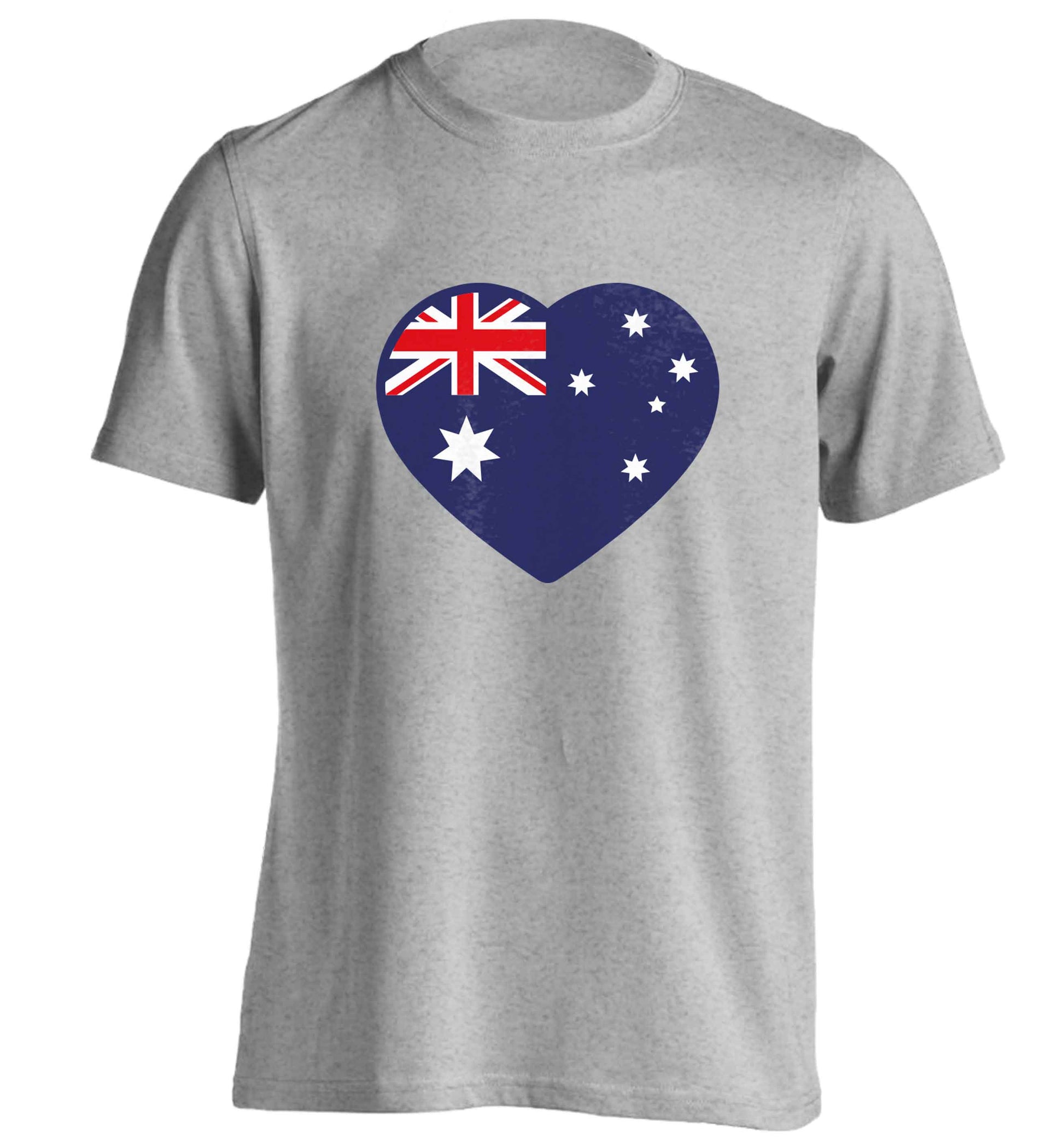 Australian Heart adults unisex grey Tshirt 2XL