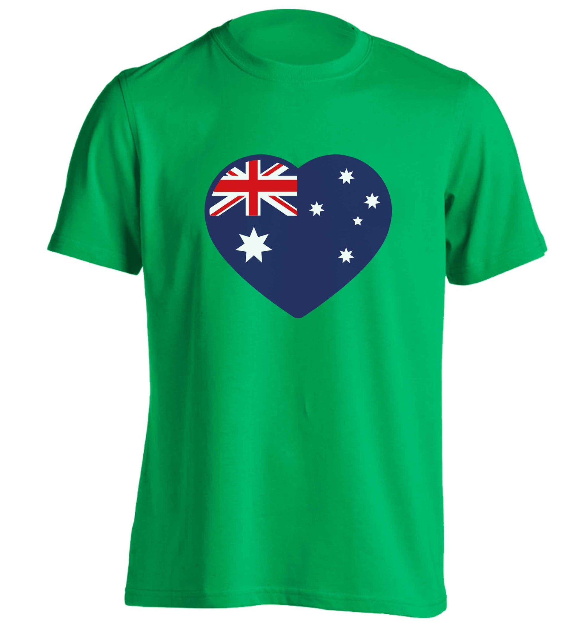 Australian Heart adults unisex green Tshirt 2XL
