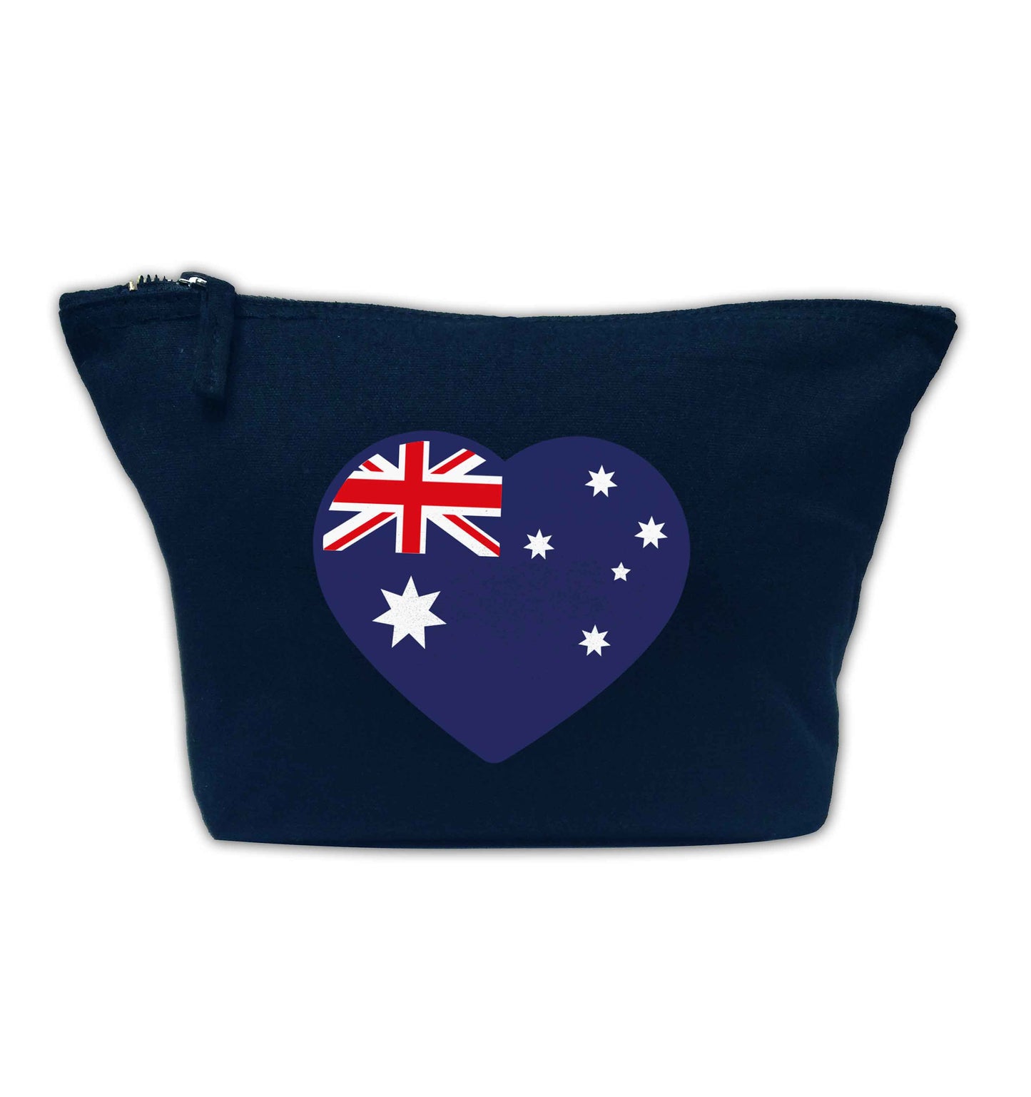 Australian Heart navy makeup bag