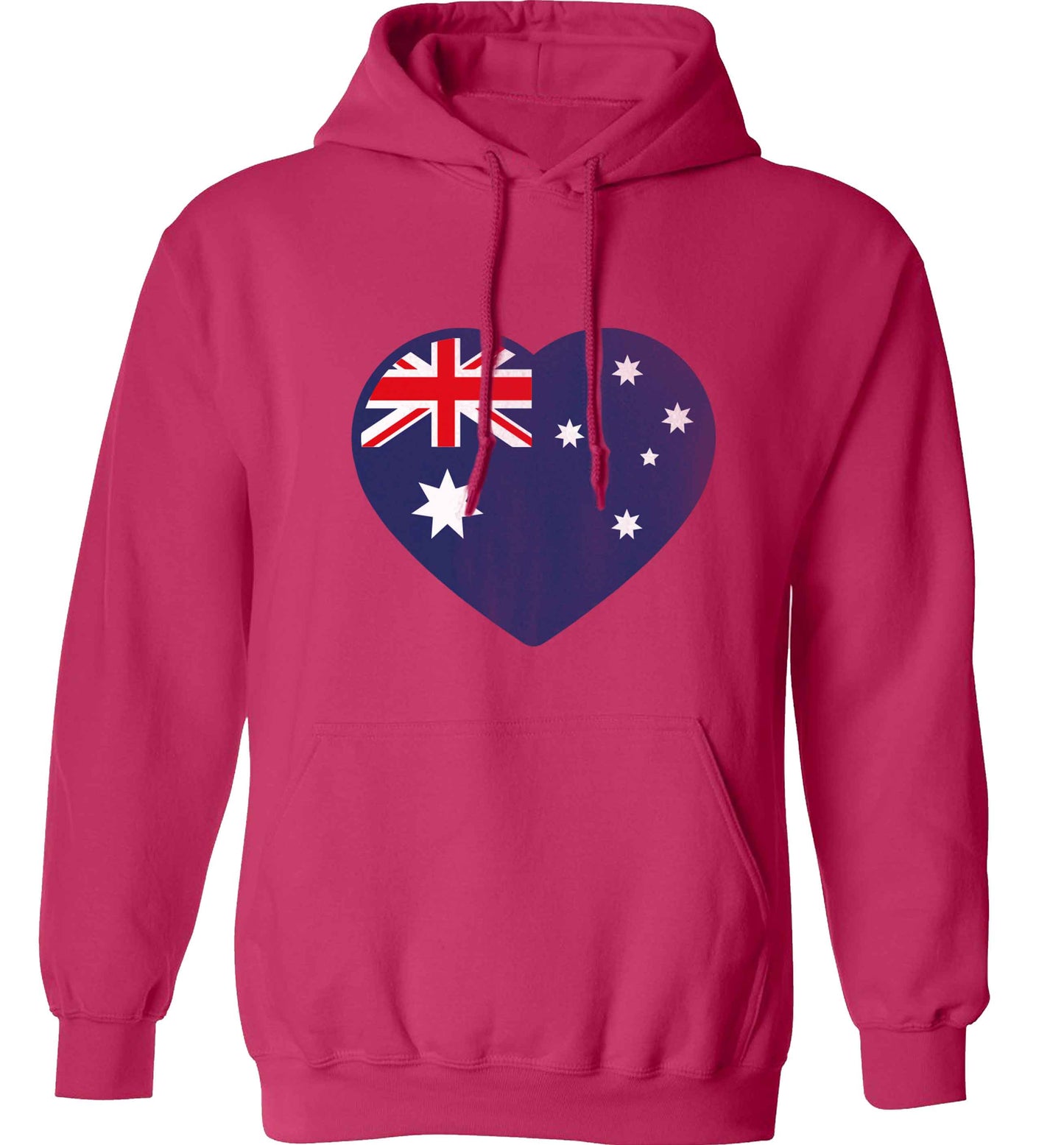 Australian Heart adults unisex pink hoodie 2XL