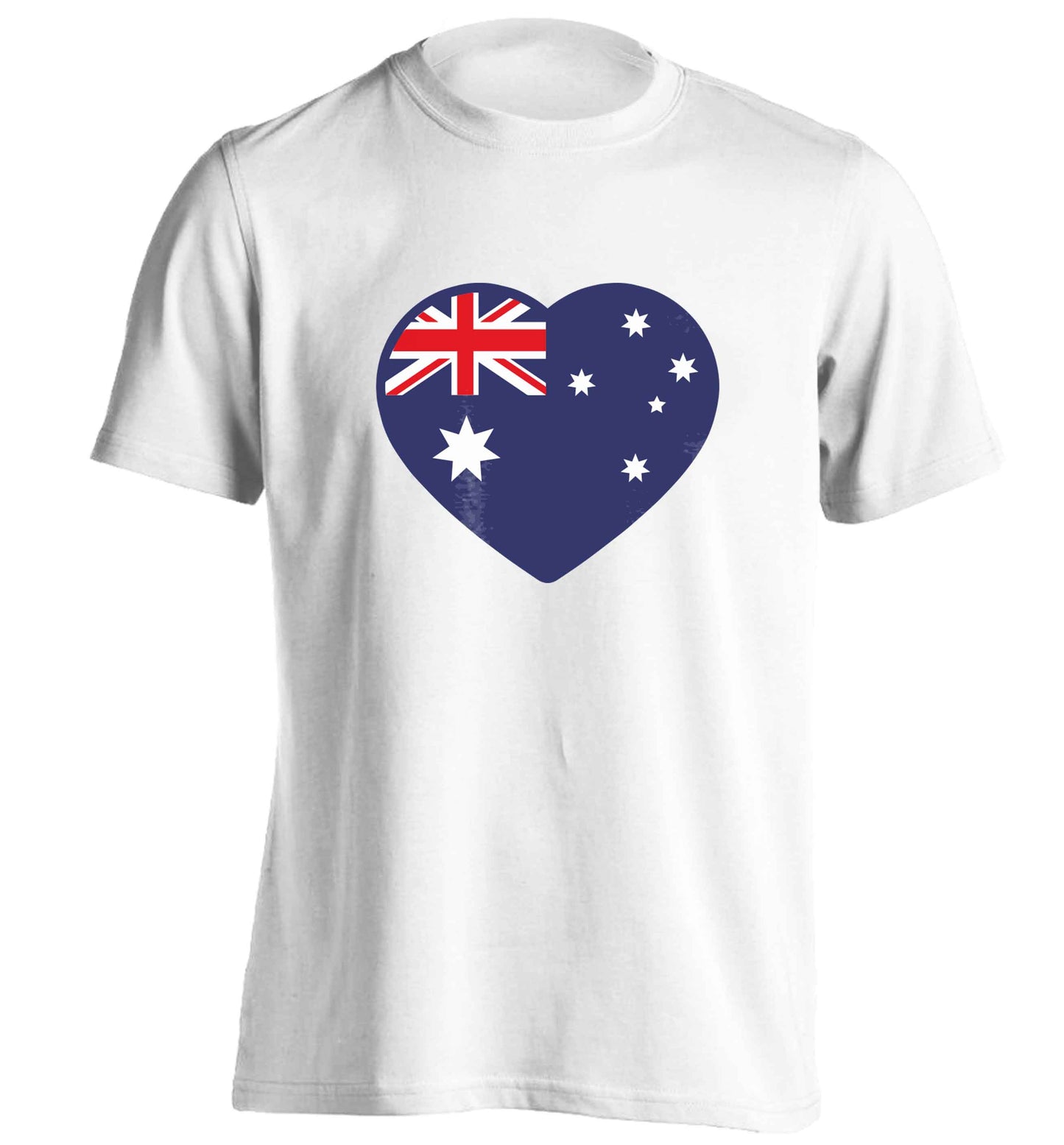 Australian Heart adults unisex white Tshirt 2XL