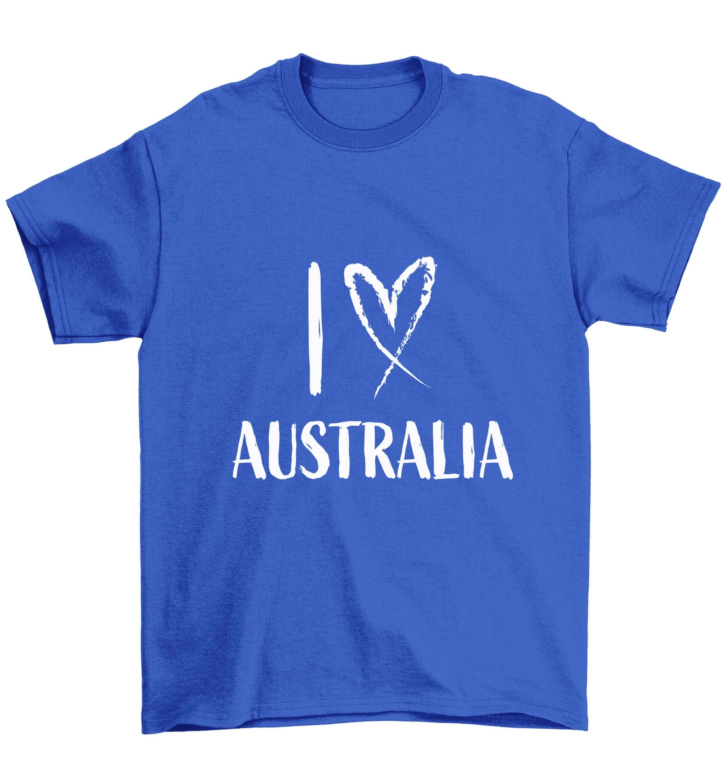 I Love Australia Children's blue Tshirt 12-13 Years