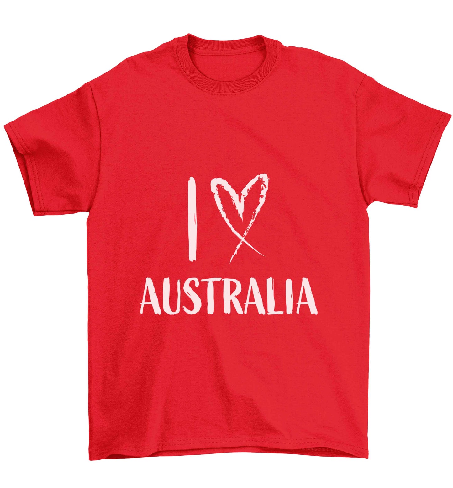 I Love Australia Children's red Tshirt 12-13 Years