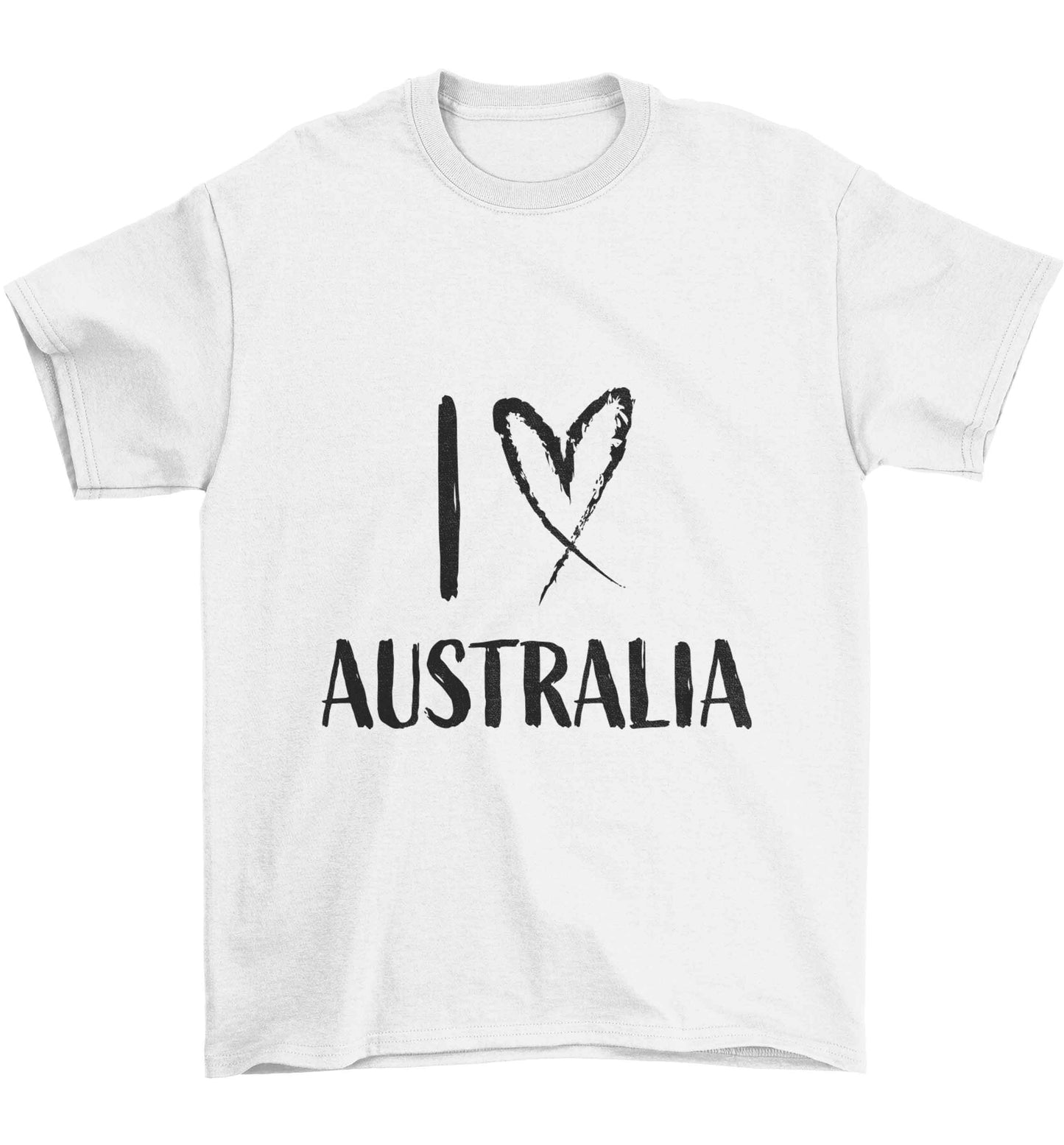 I Love Australia Children's white Tshirt 12-13 Years