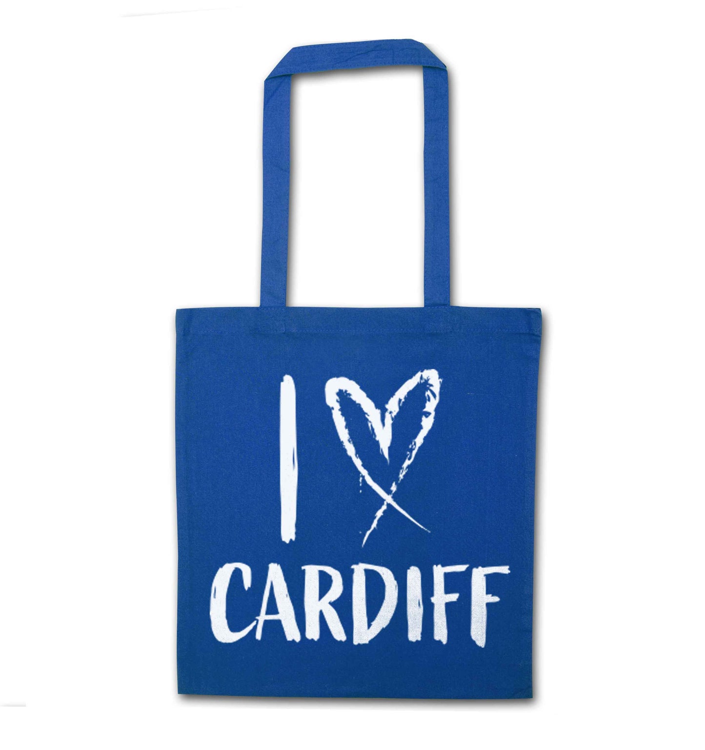 I love Cardiff blue tote bag