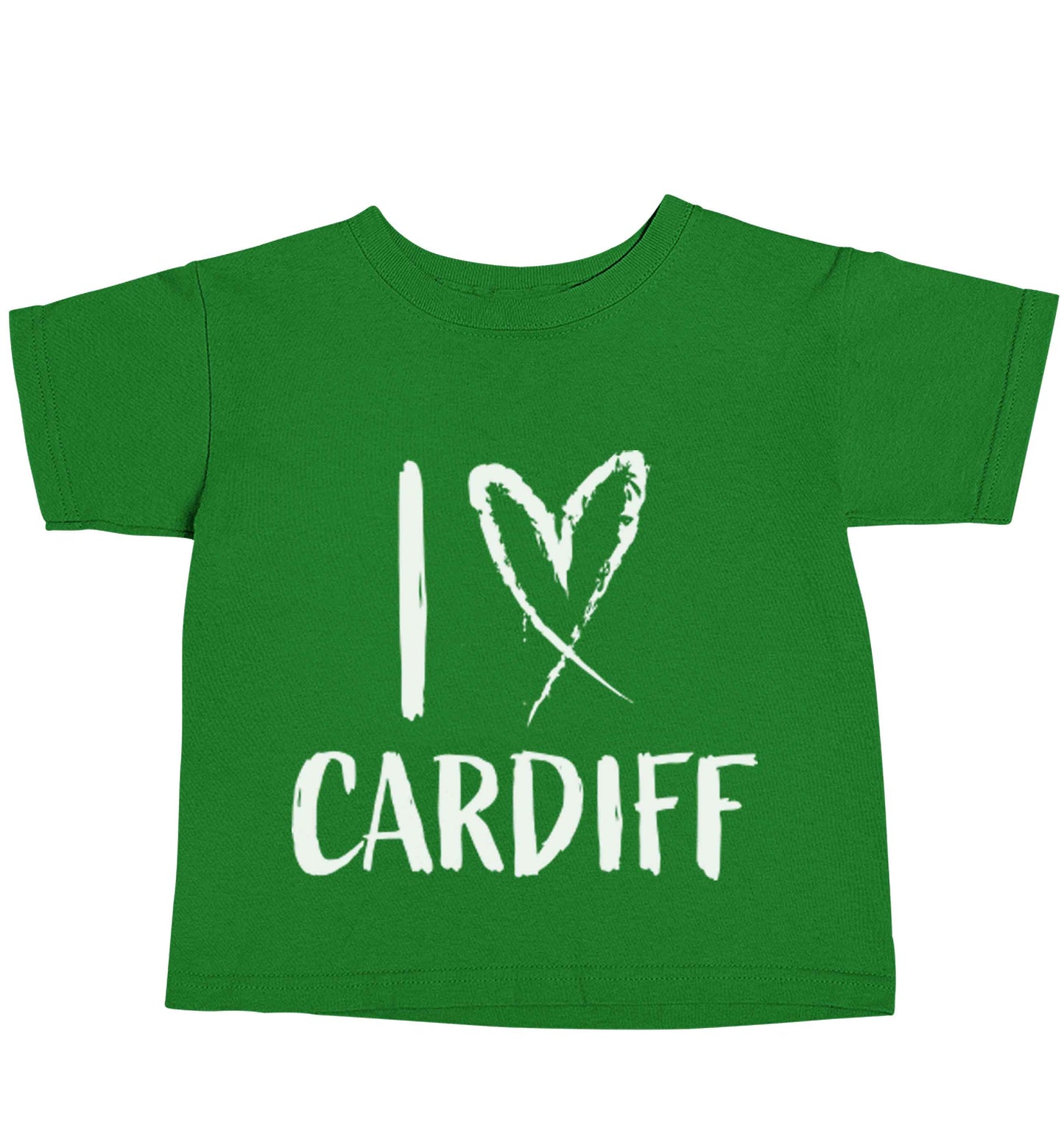 I love Cardiff green baby toddler Tshirt 2 Years