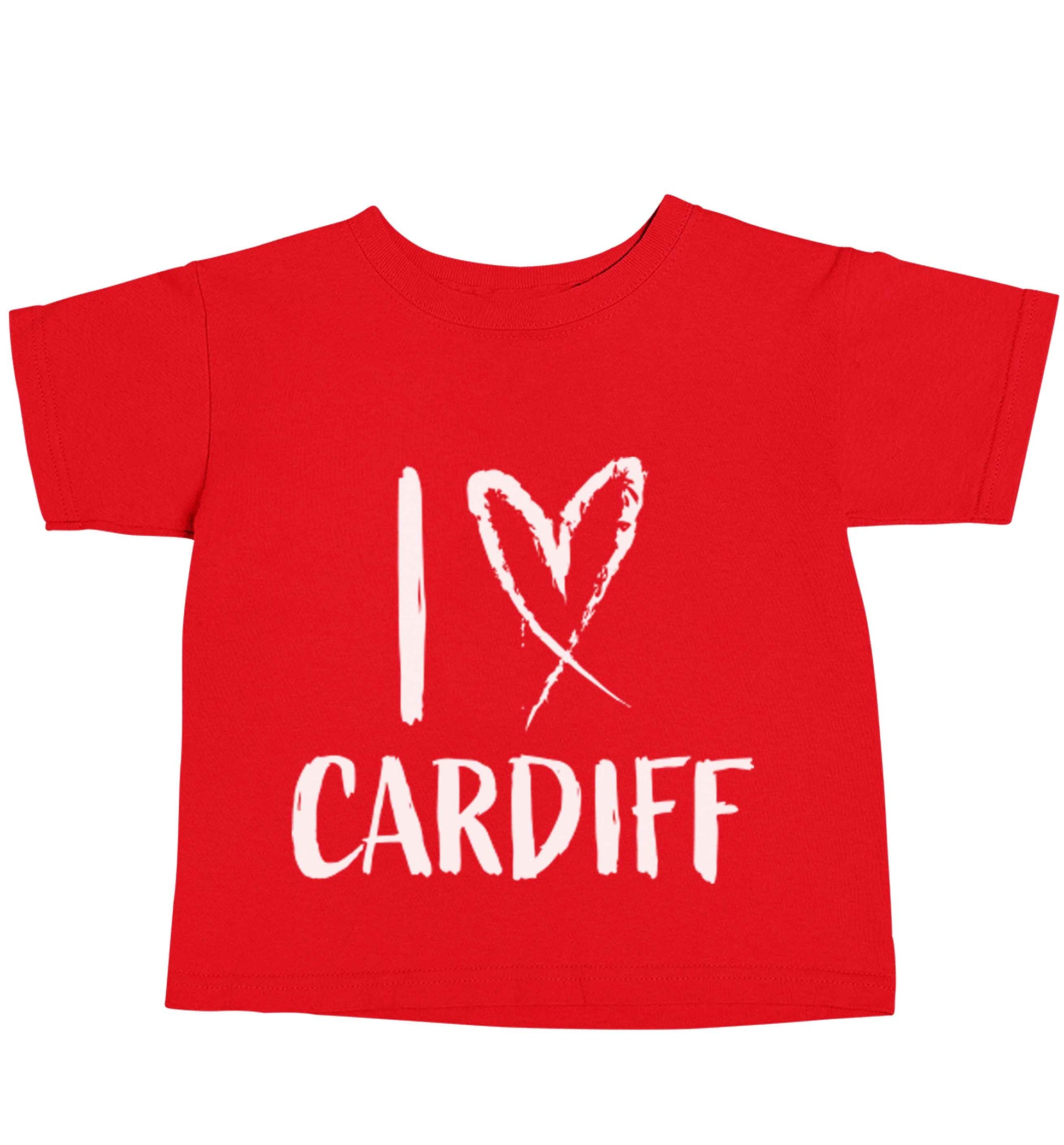 I love Cardiff red baby toddler Tshirt 2 Years