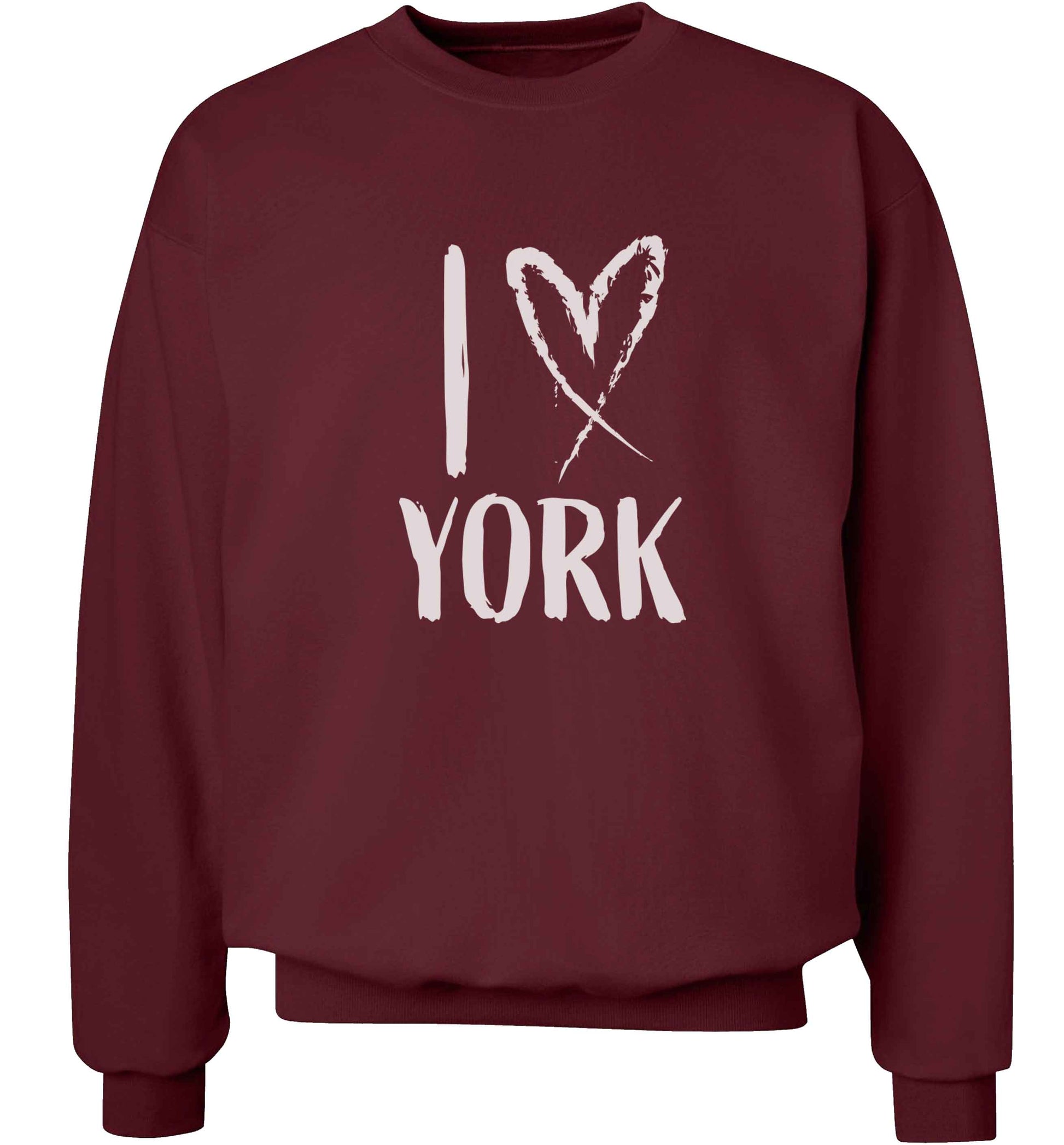 I love York adult's unisex maroon sweater 2XL