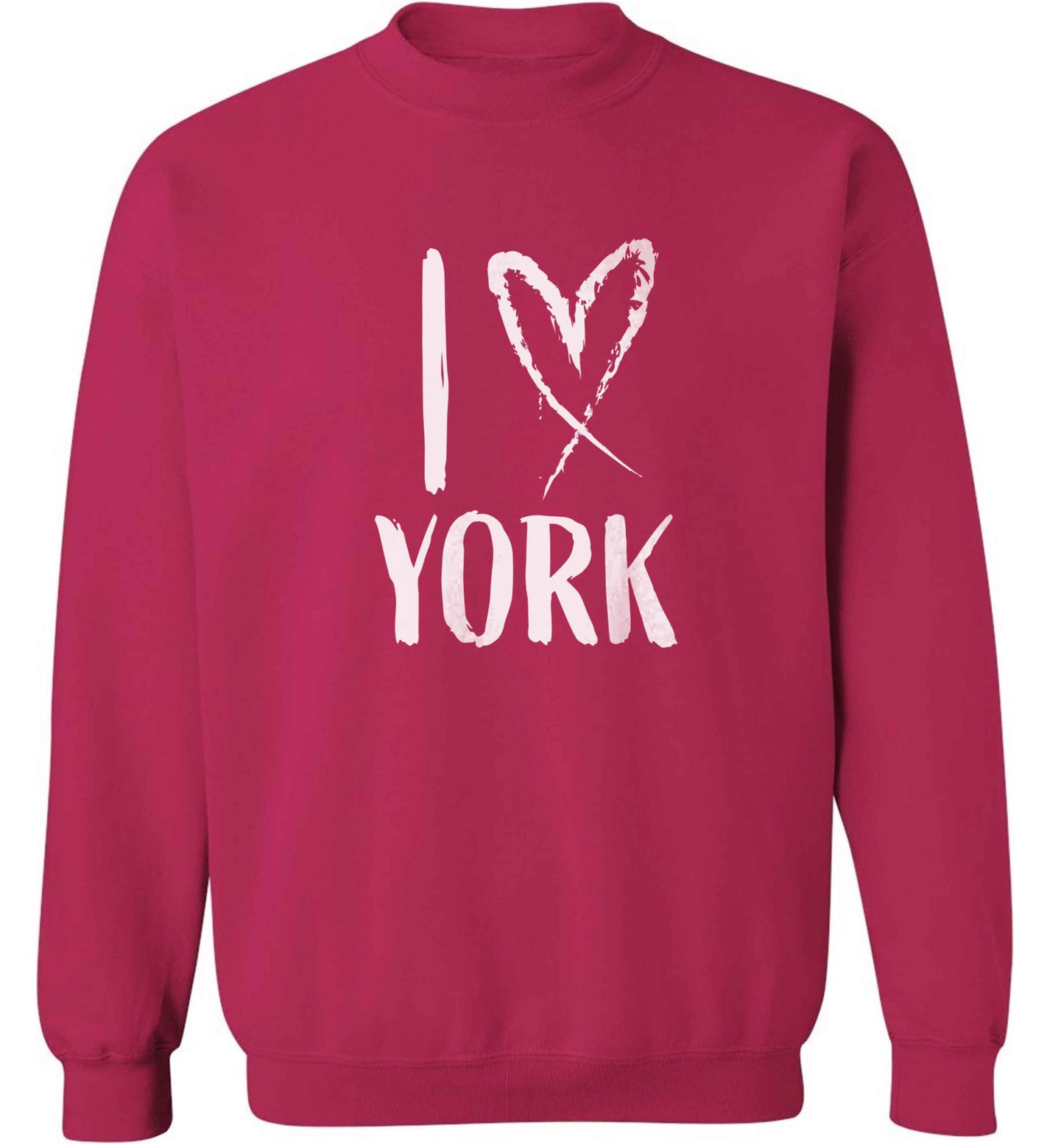 I love York adult's unisex pink sweater 2XL