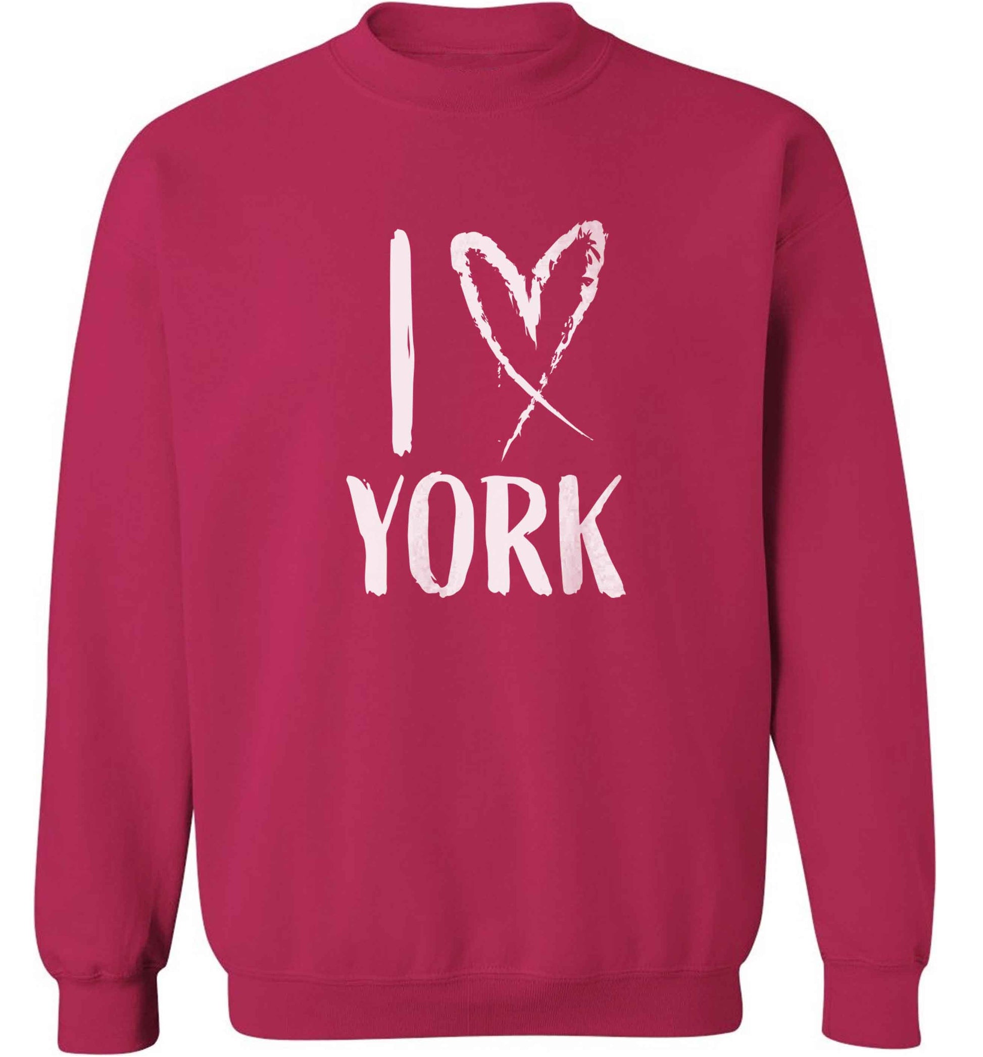 I love York adult's unisex pink sweater 2XL