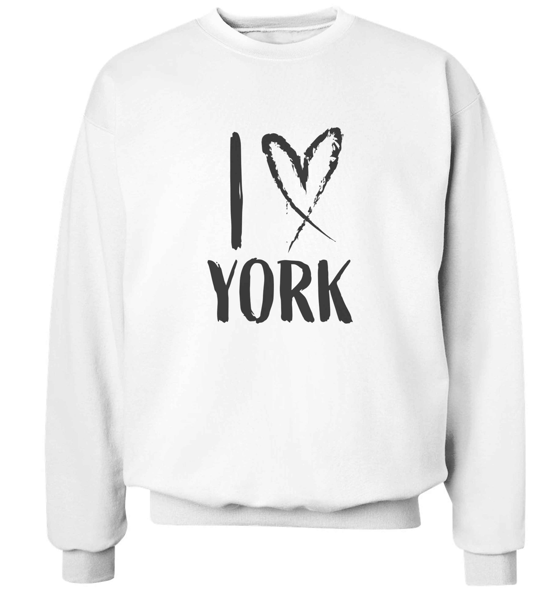 I love York adult's unisex white sweater 2XL
