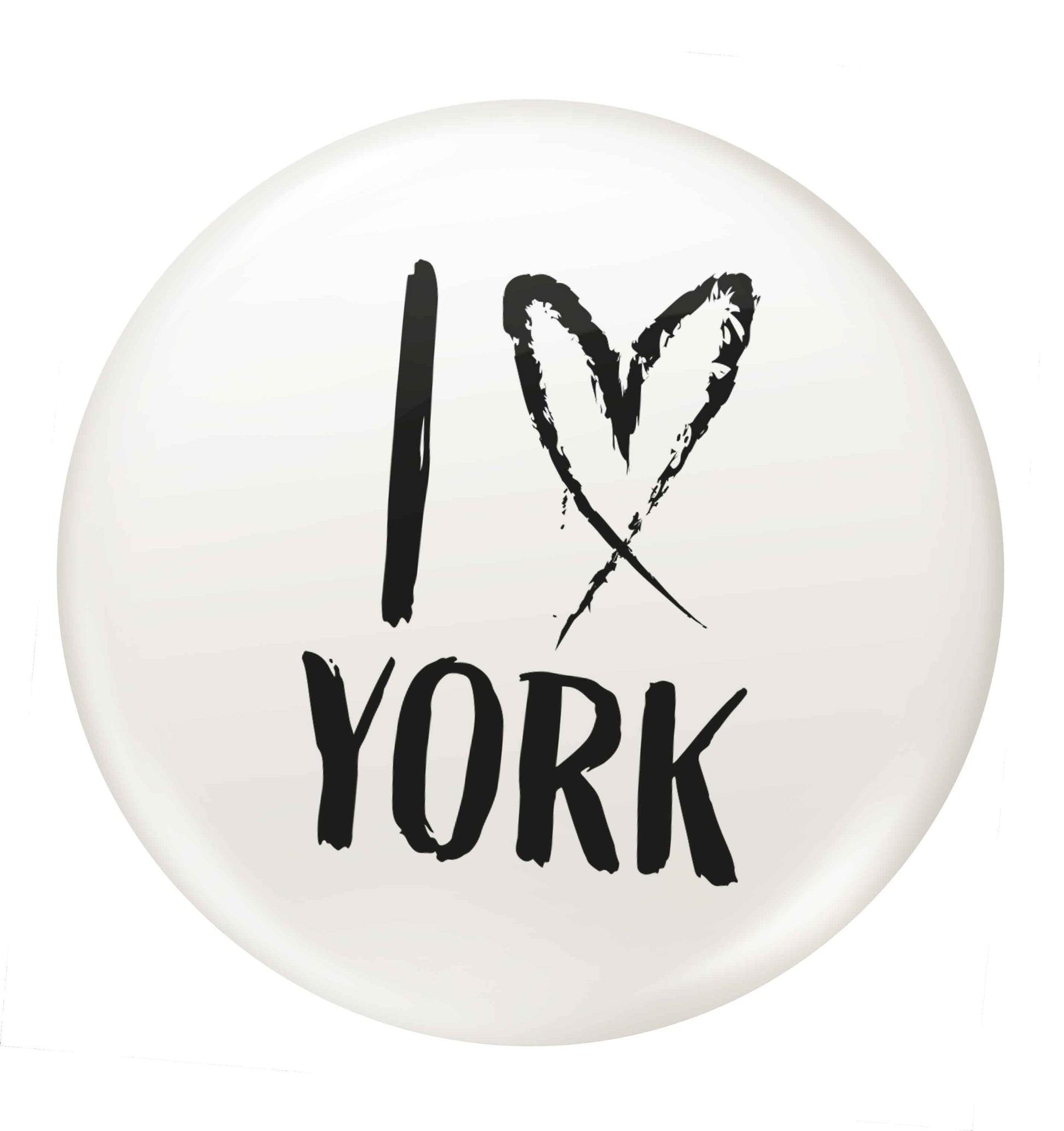 I love York small 25mm Pin badge