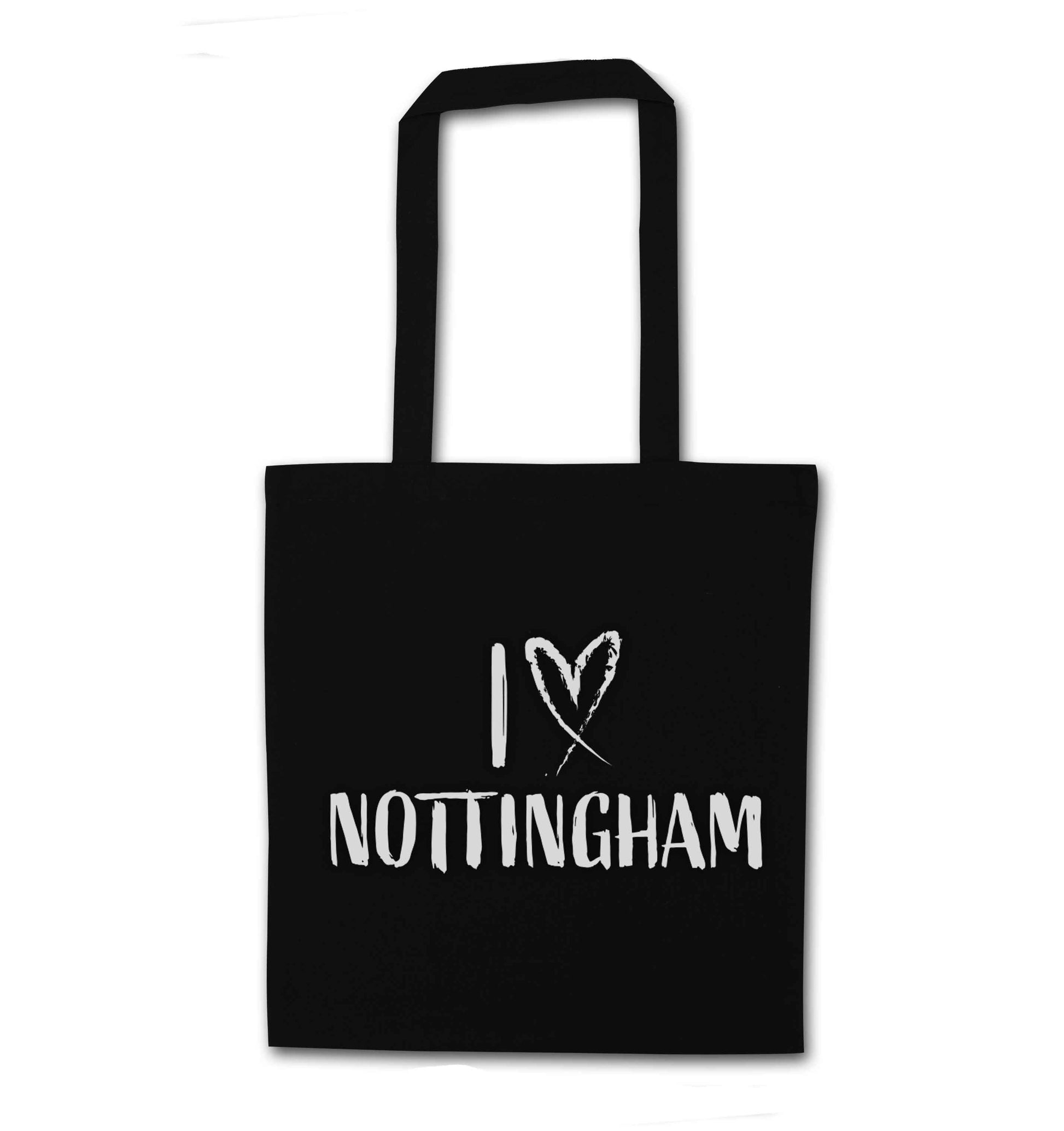 I love Nottingham black tote bag