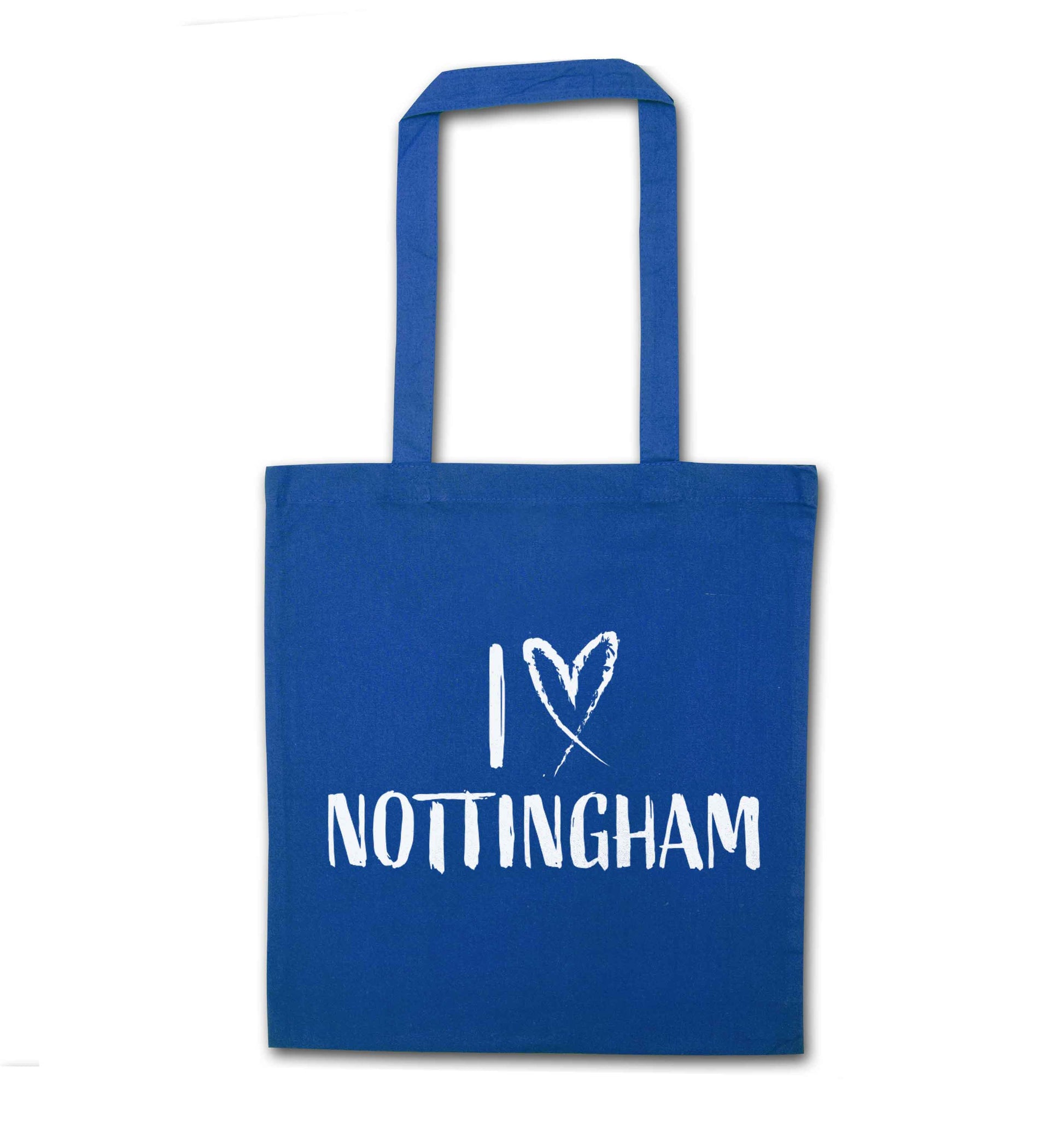 I love Nottingham blue tote bag