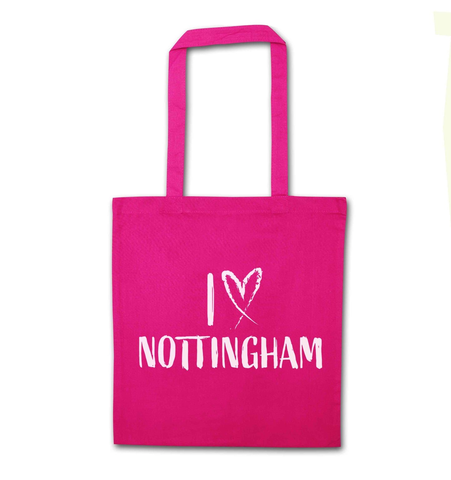 I love Nottingham pink tote bag
