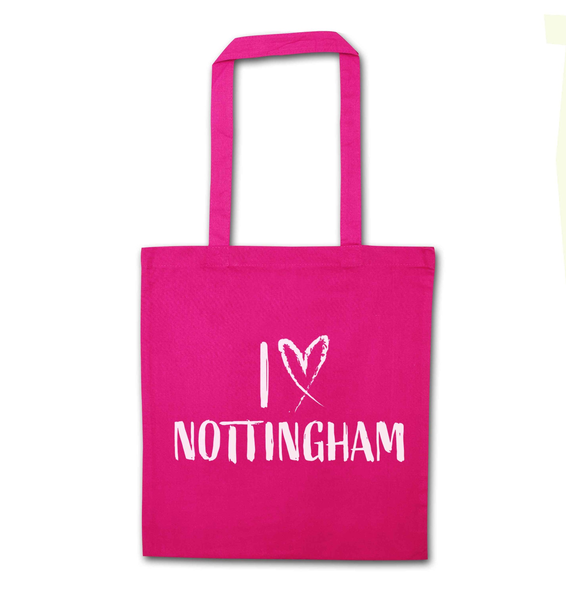 I love Nottingham pink tote bag